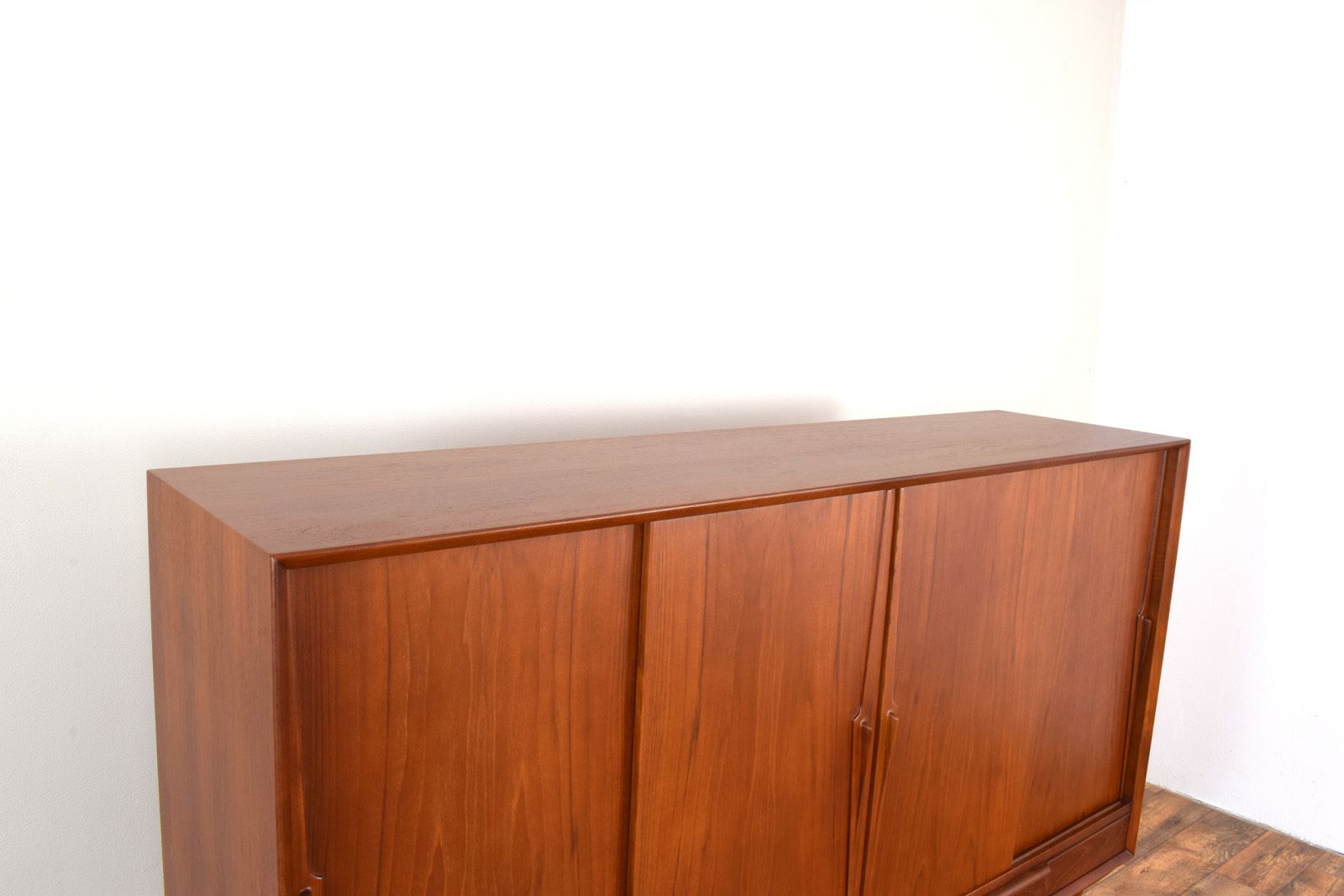 photo buy Mid Century Danish Teak Highboard Model 13 By Gunni Omann For Omann Jun, 1960s.