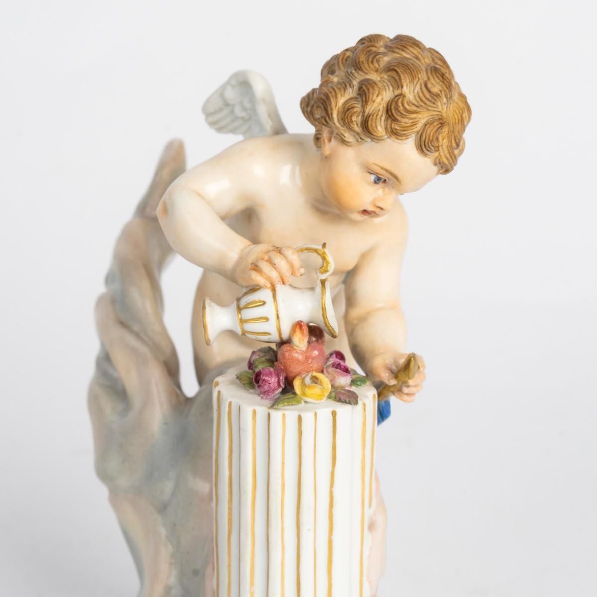 Meissen Porcelain Sculpture, 19th Century, Napoleon III Period. photo Art