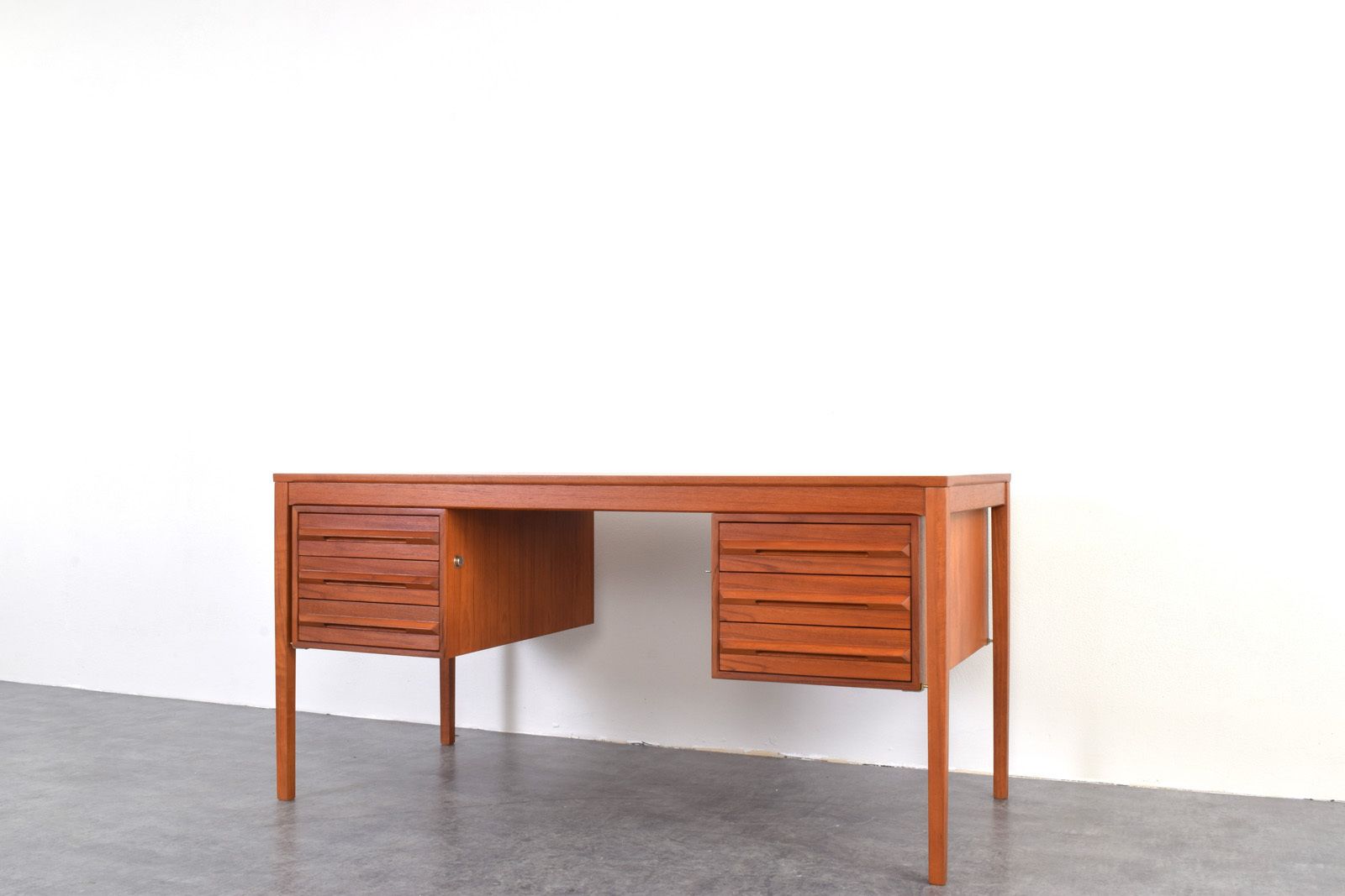 photo for sale Mid Century Teak Executive Desk By Torbjørn Afdal For Bruksbo