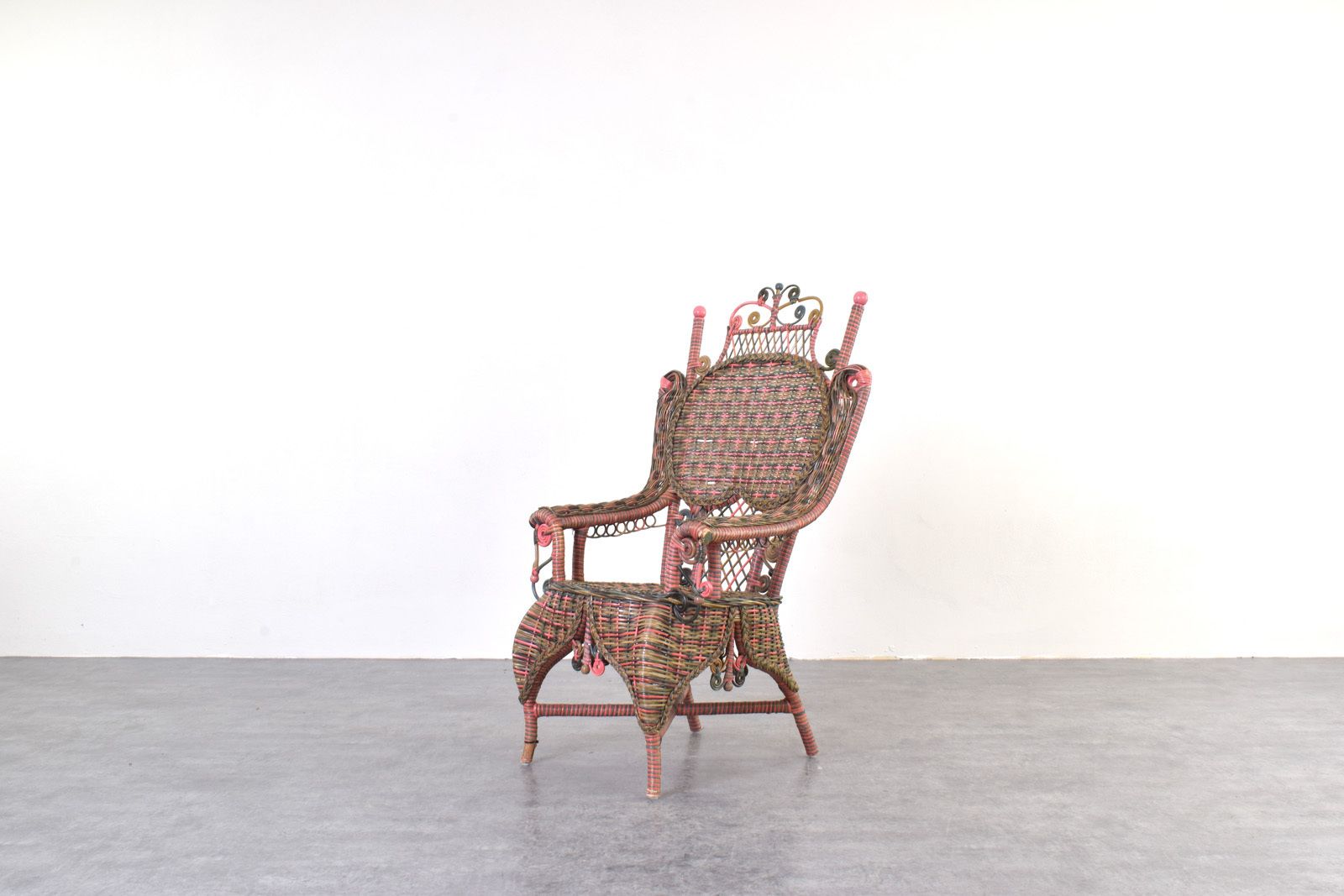 American Victorian Wicker Armchair From Heywood Wakefield, 1910s. photo furniture