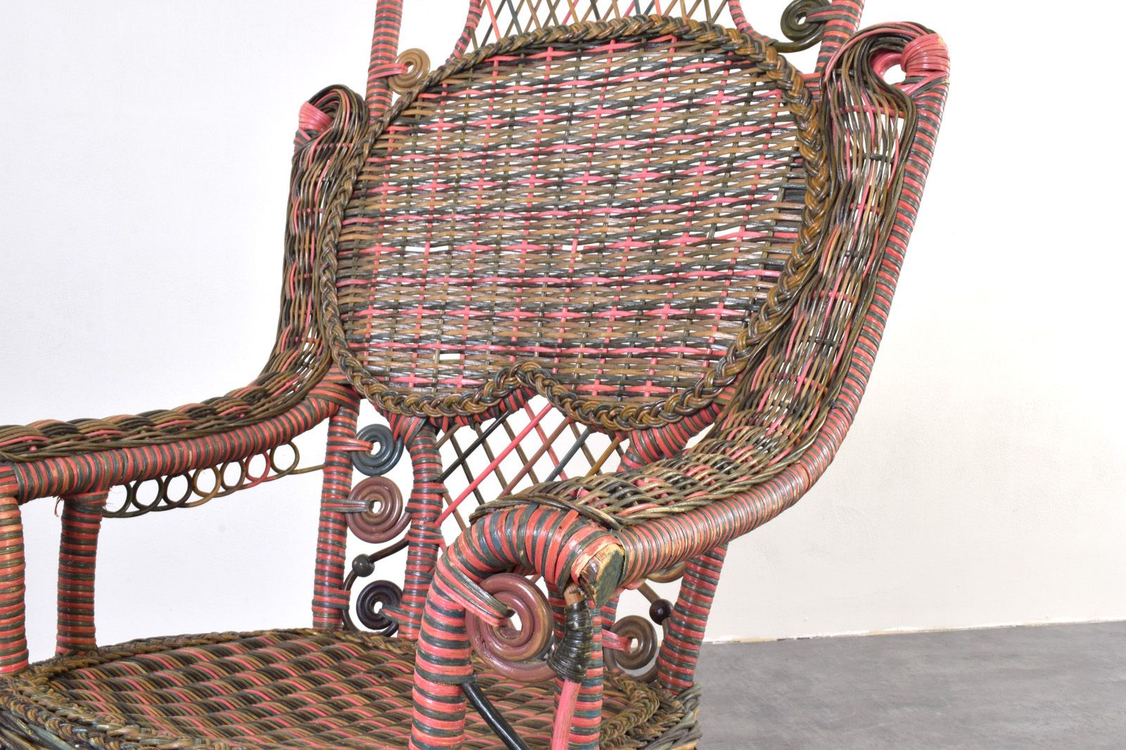 American Victorian Wicker Armchair From Heywood Wakefield, 1910s. photo buy