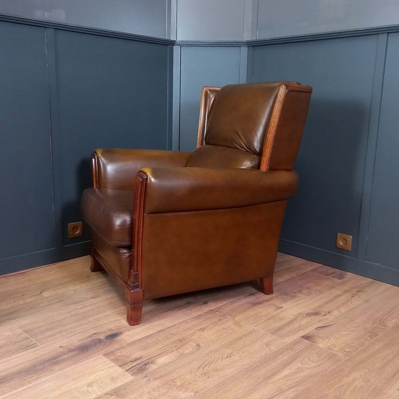 Sheep Leather Art Deco Club Armchair photo buy