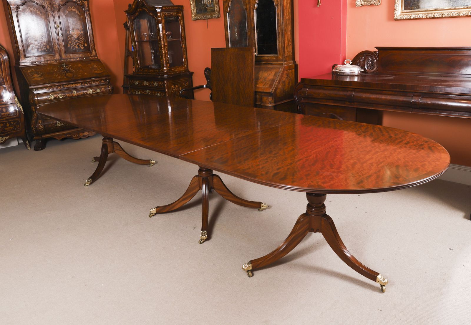 15ft Regency Revival Dining Table Mid 20th C photo buy
