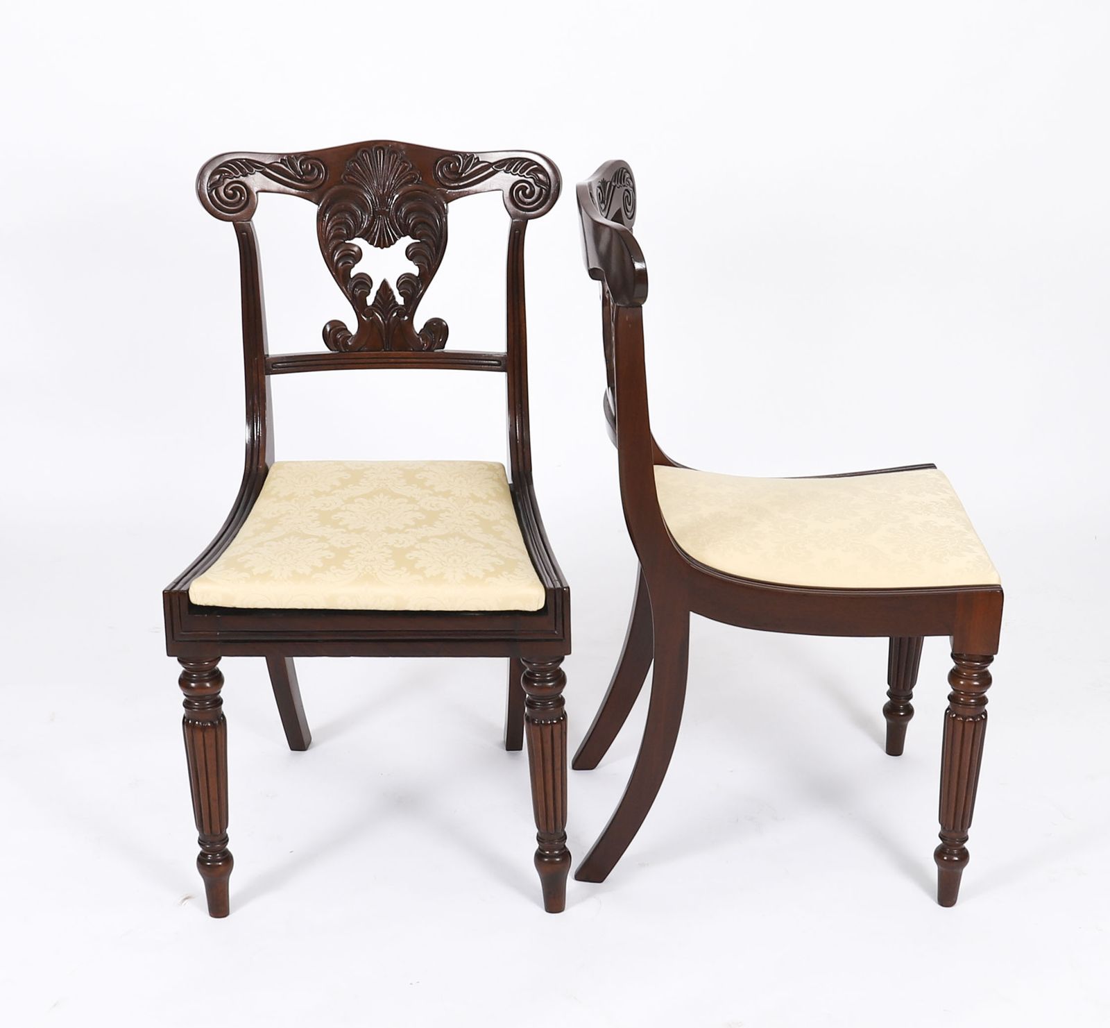 Set 12 Irish Regency Bar Back Dining Chairs  C1825 19th C photo furniture