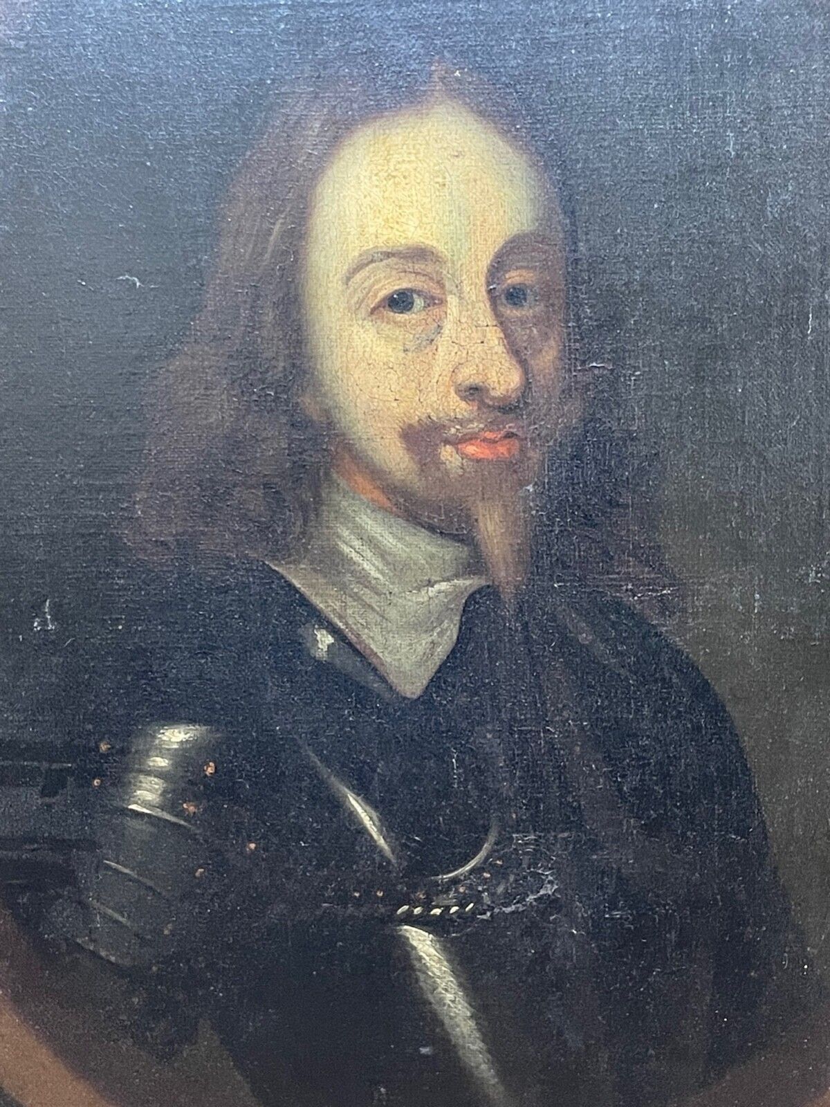 17e-eeuws olieverfportret Koning Charles I in harnas, kring van Henry Stone photo buy