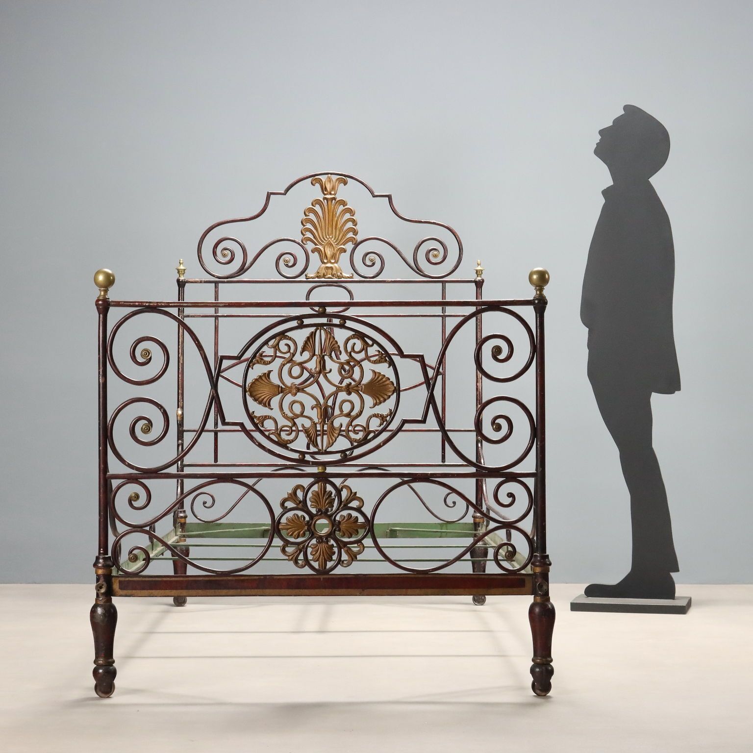 Antique Restoration Bed Second Quarter XIX Century Bronze Iron photo for sale