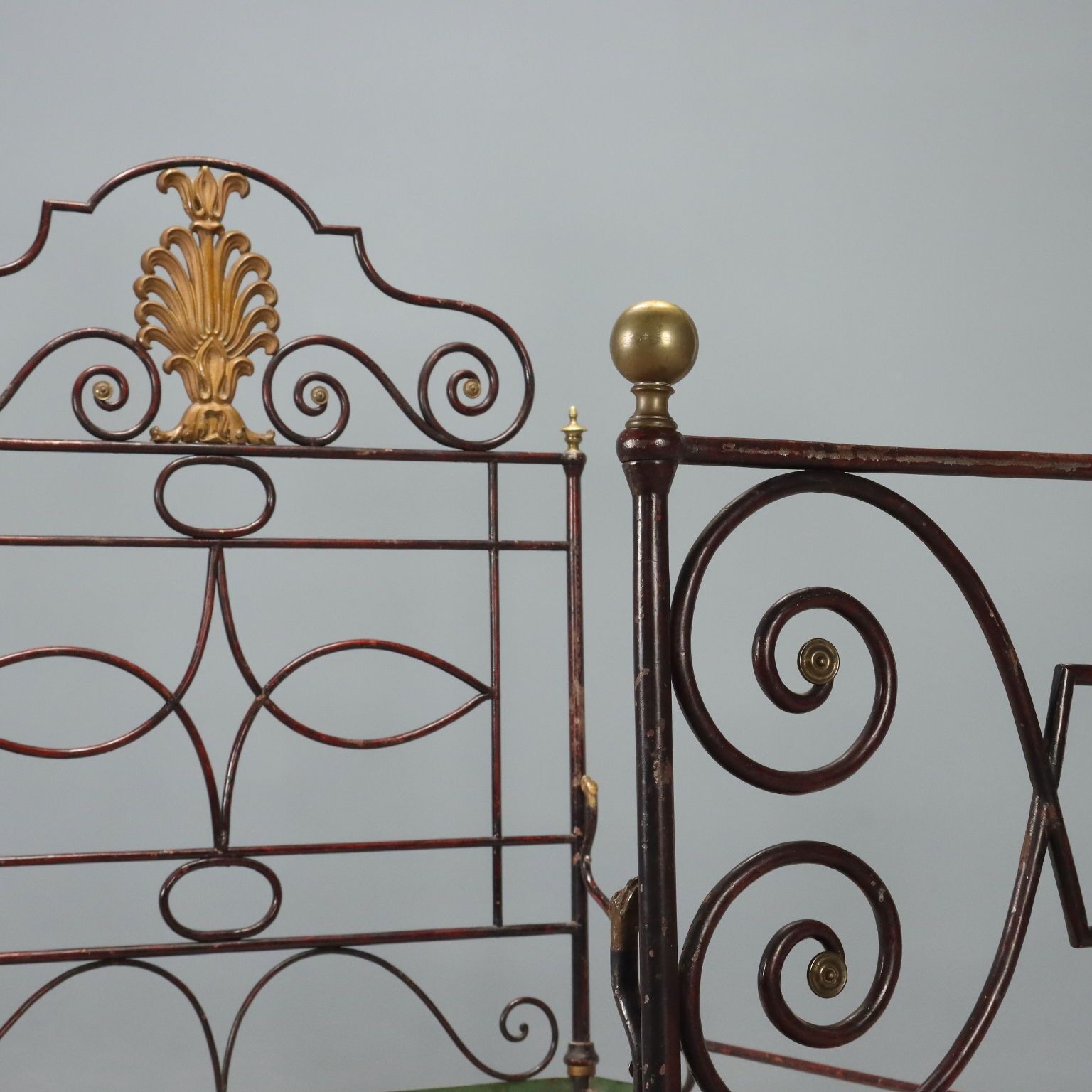 Antique Restoration Bed Second Quarter XIX Century Bronze Iron photo Furniture