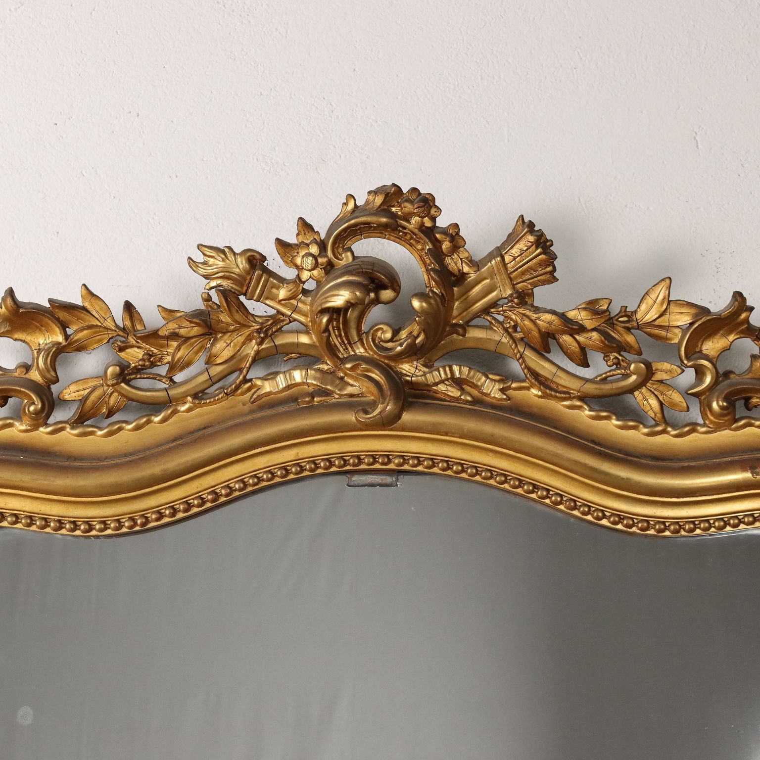 Antique Eclectic Mirror Gilded Wood Italy XIX Century photo for sale