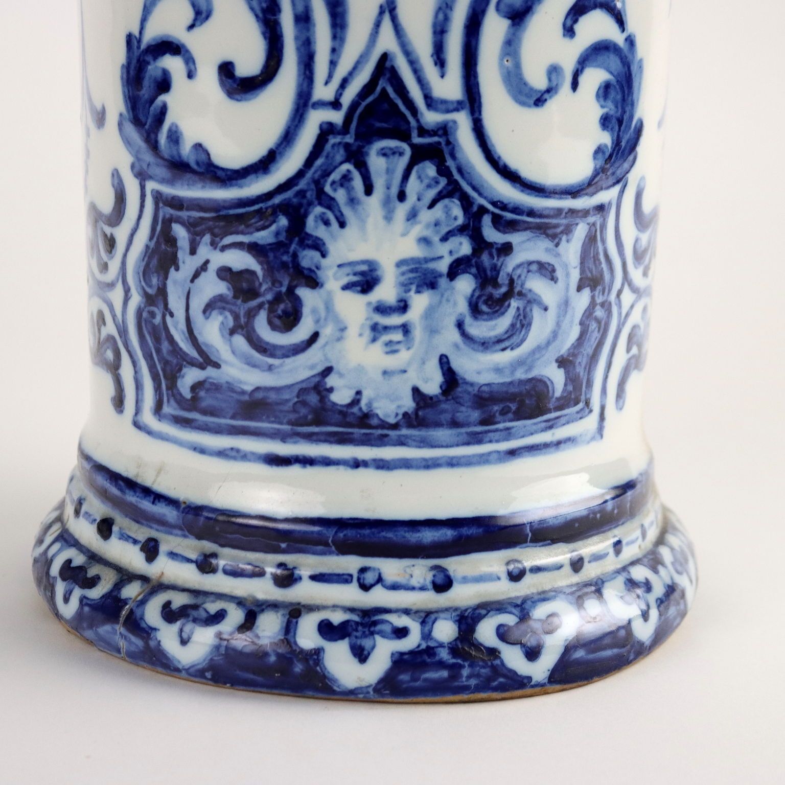 Antique Vase Man. Gien Majolica France XVIII Century photo 370.0