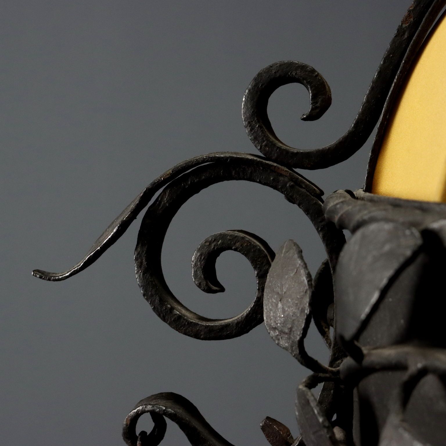 photo furniture Lamp Art Nouveau Wrought Iron Italy XX Century