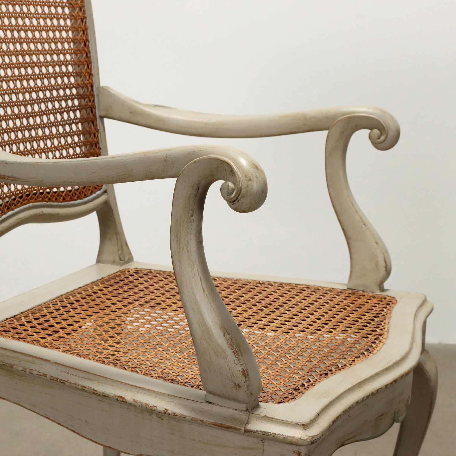 Armchairs Baroque Style Lacquered Wood XX Century photo 560.0