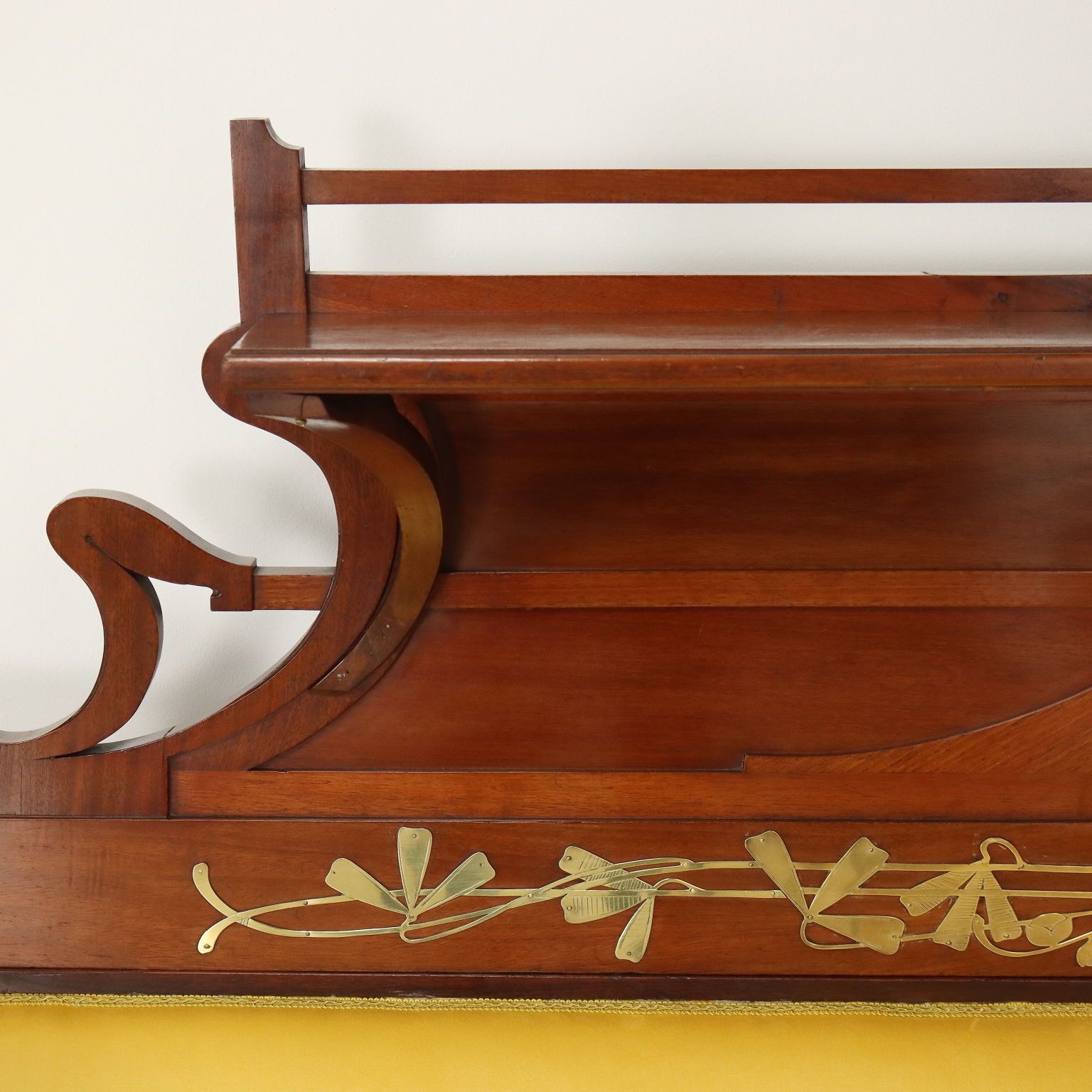 Corner Sofa Art Nouveau Mahogany Oak XIX Century photo vinterior