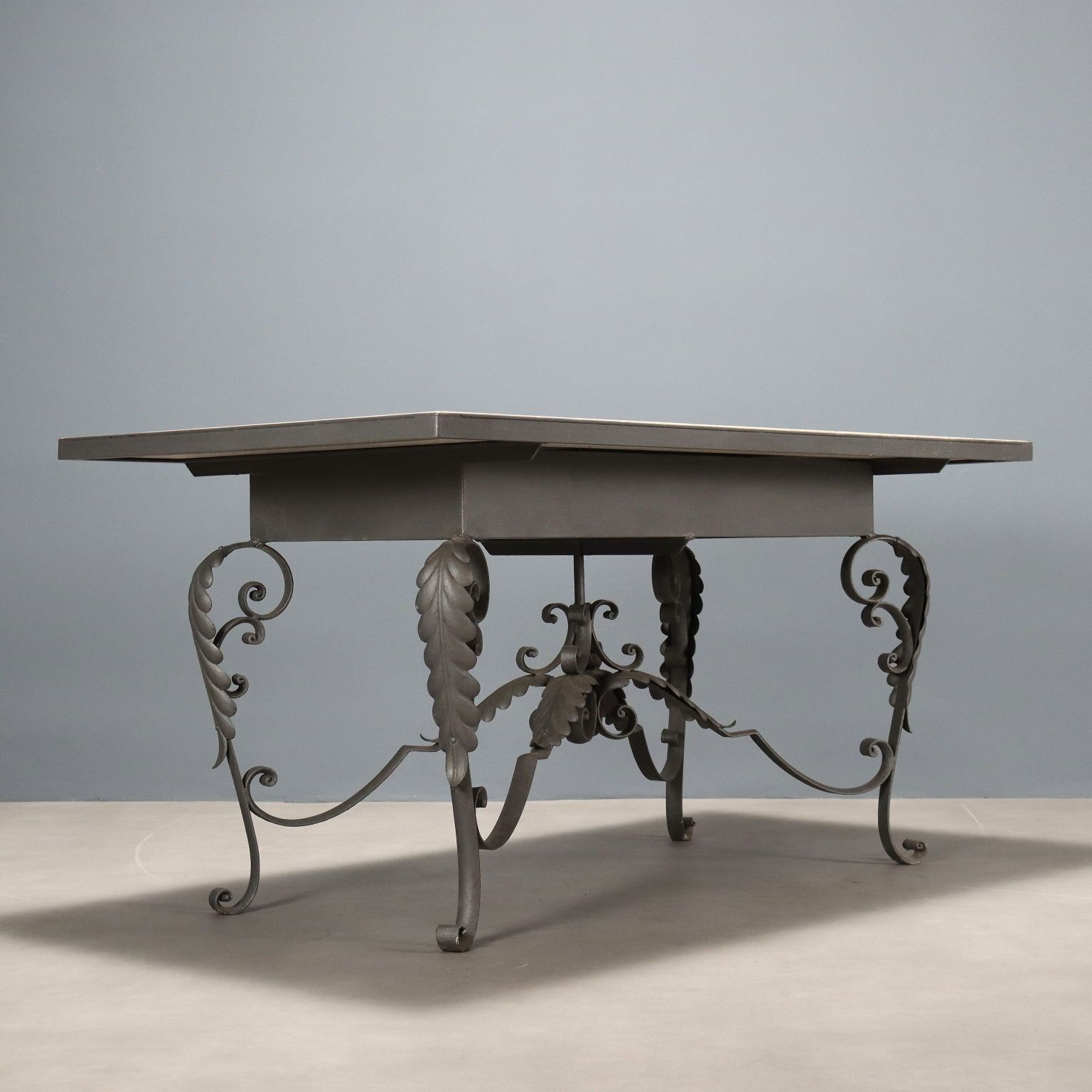photo for sale Antique Table Iron Marble Top Italy XX Century