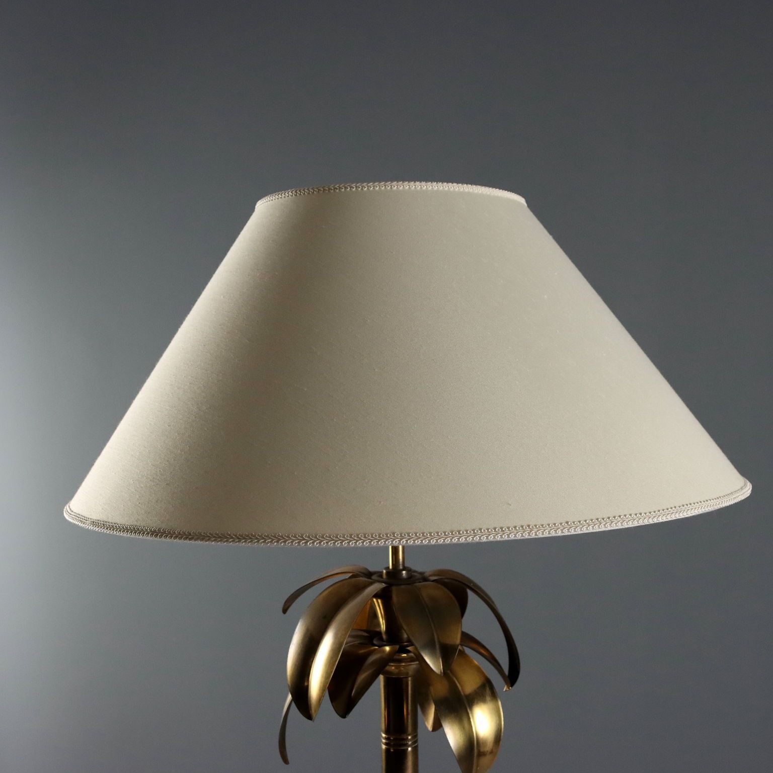 Vintage lamp messing stof design Italië jaren 1970 photo buy