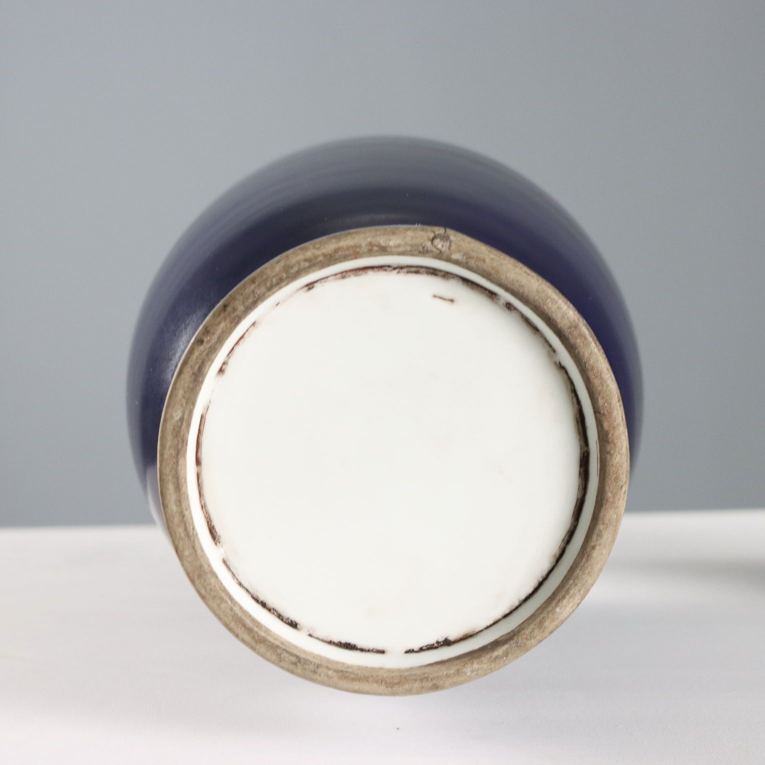 Antique Vases Dark Blue Porcelain China XX Century photo buy