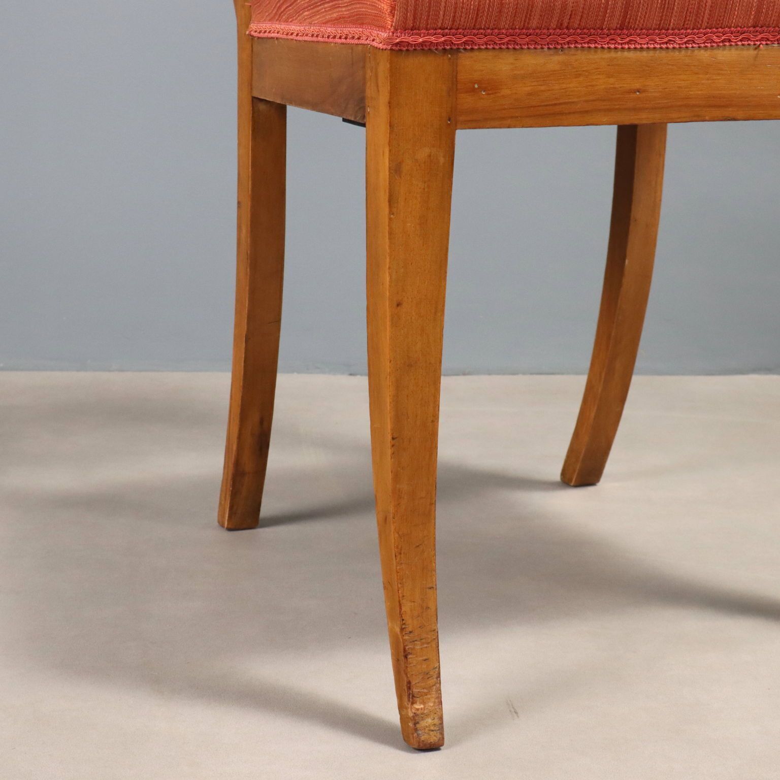 photo furniture Antique Chairs Empire Walnut Padding Italy XIX Century