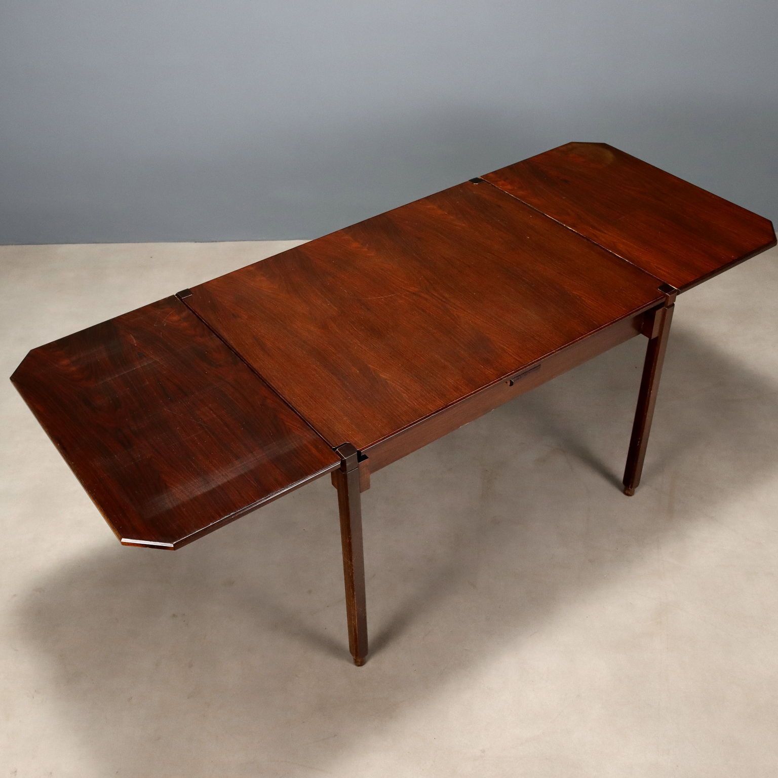 Vintage Game Table Exotic Woods Veneer Design Italy 1960s photo Furniture
