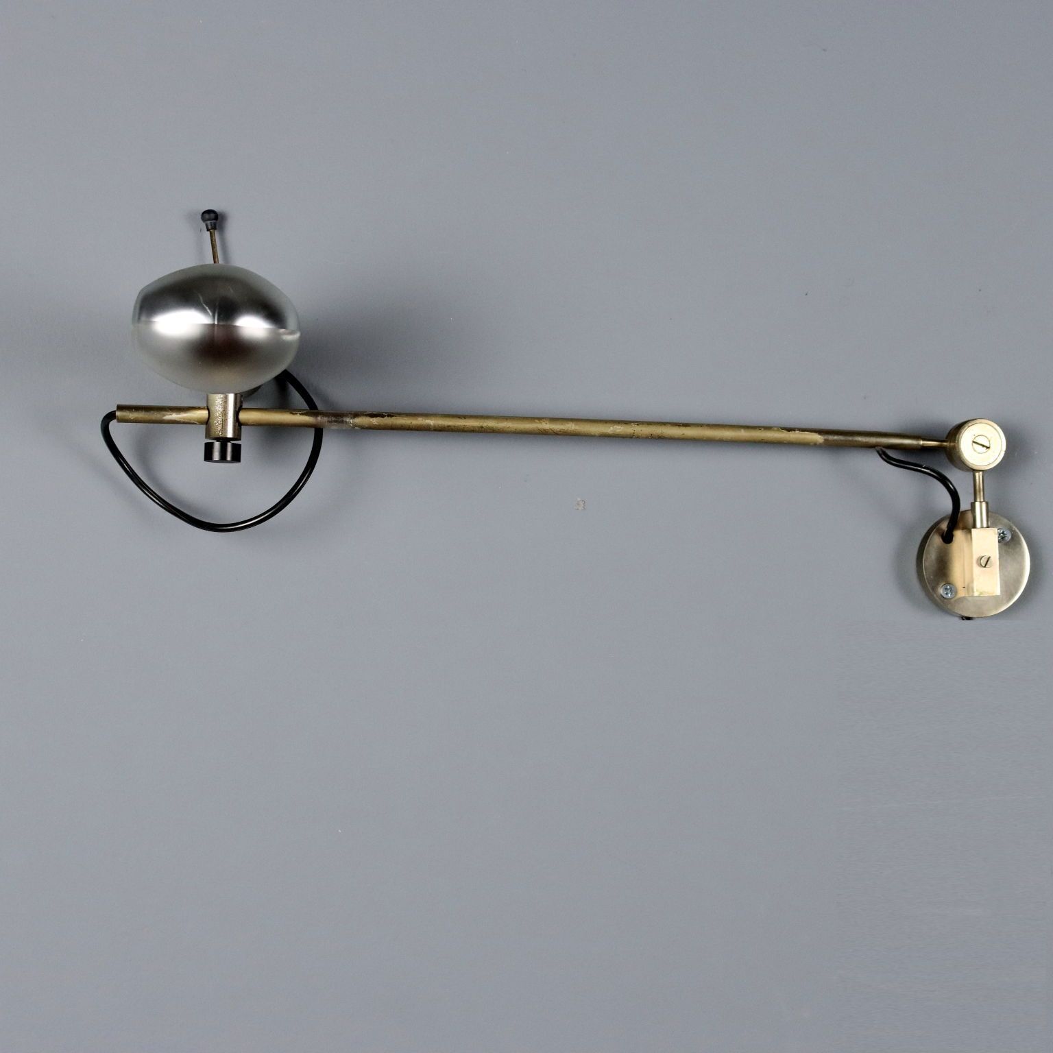 Lampes Oluce 194 en aluminium anodisé, années 1950, par Tito Agnoli photo vintage