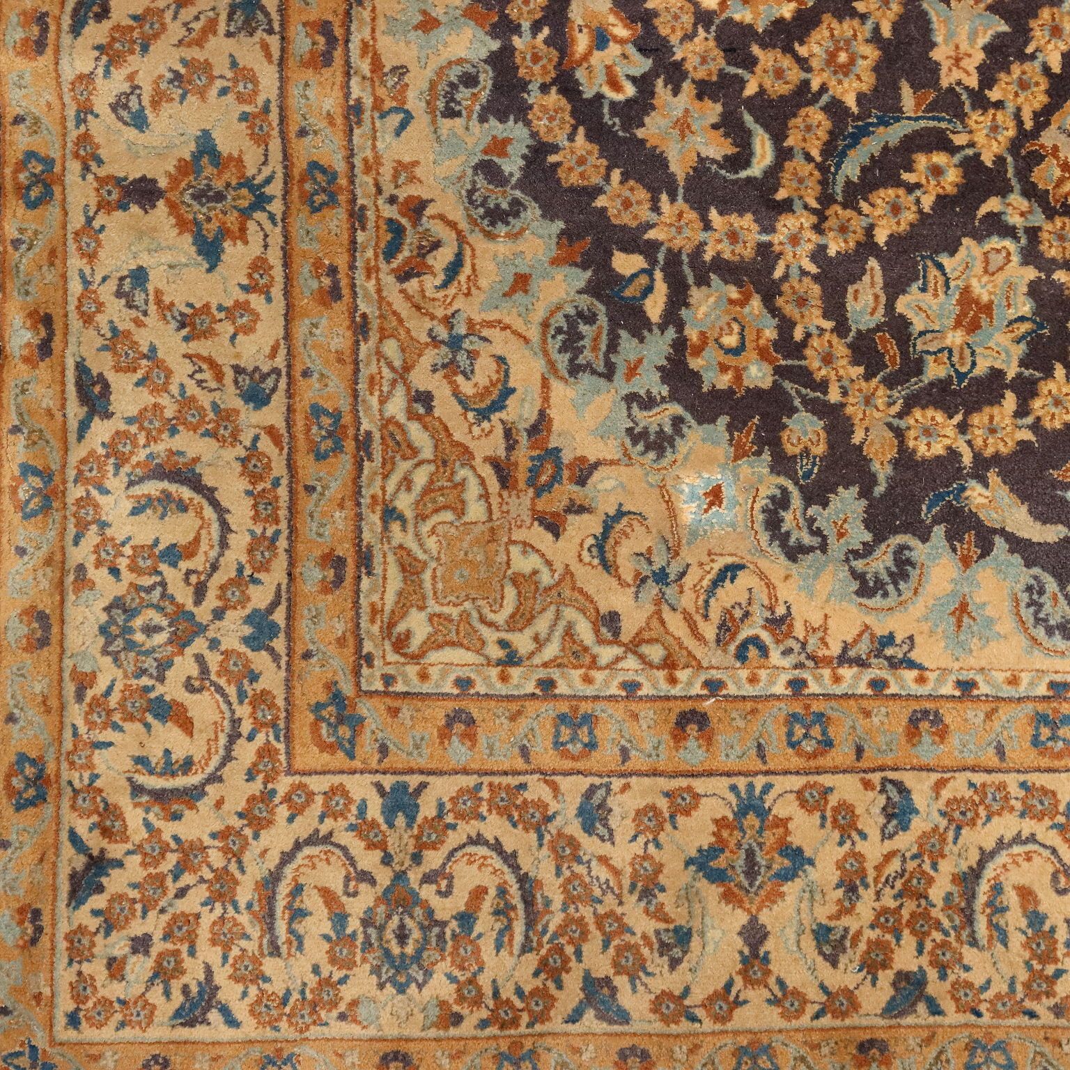 Antique Asian Carpet Cotton Wool 103 X 60 In photo vinterior