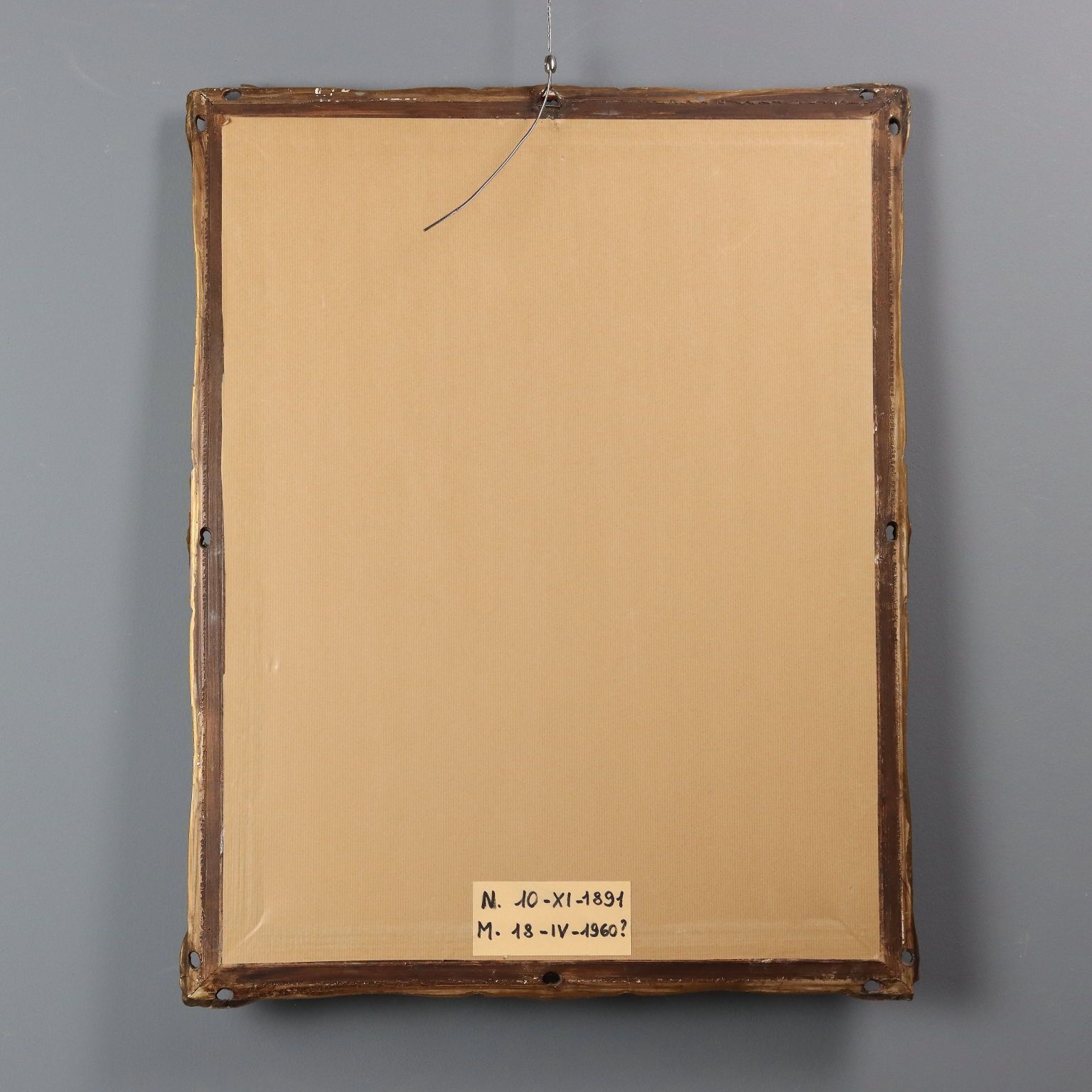 photo furniture Modern Schilderij Gesigneerd Piero Galanti Kleurpotlood Op Karton '900