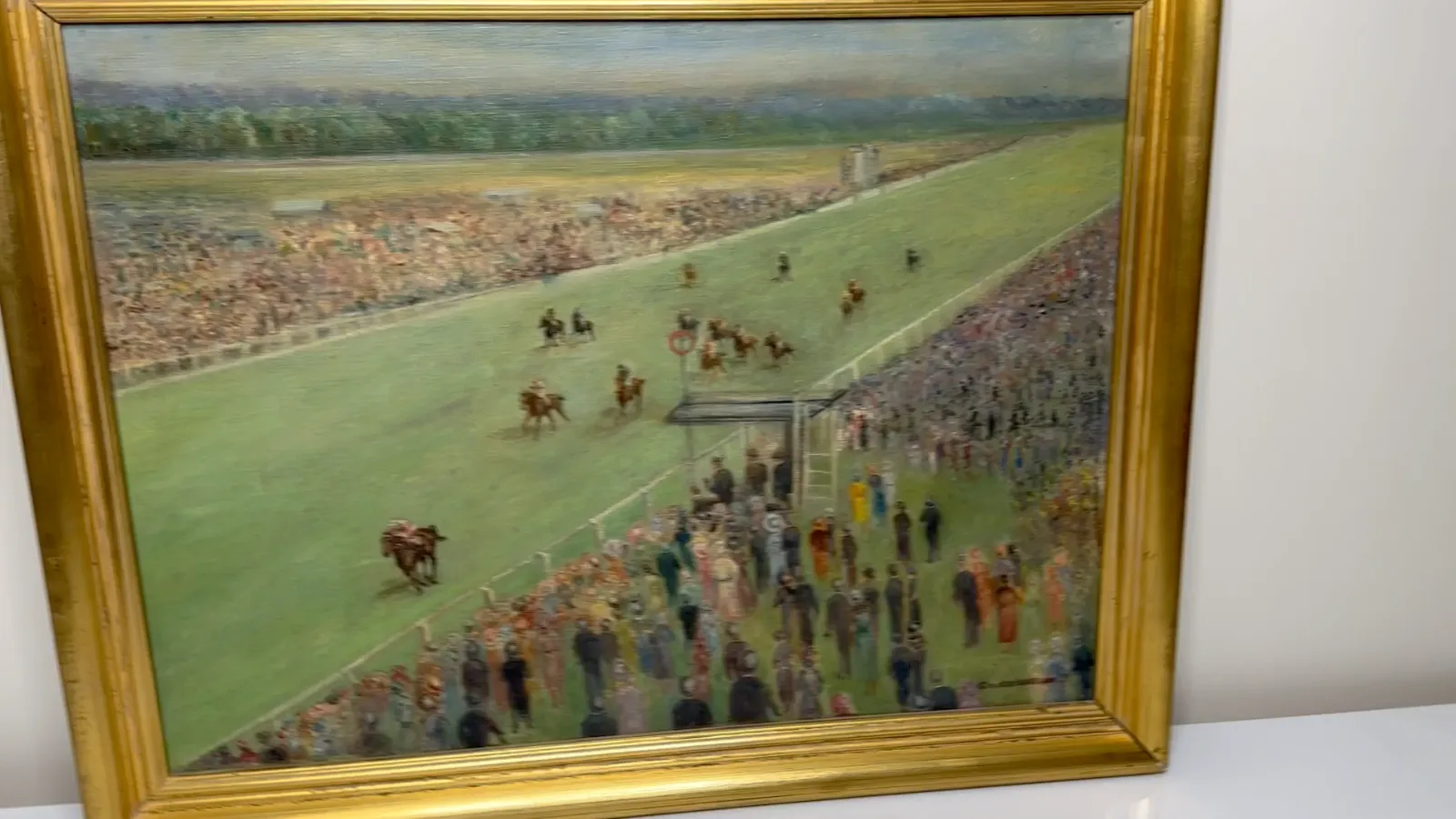 Olieverfschilderij Ariostar Winning At Royal Ascot in de stijl van Lionel Edwards photo furniture