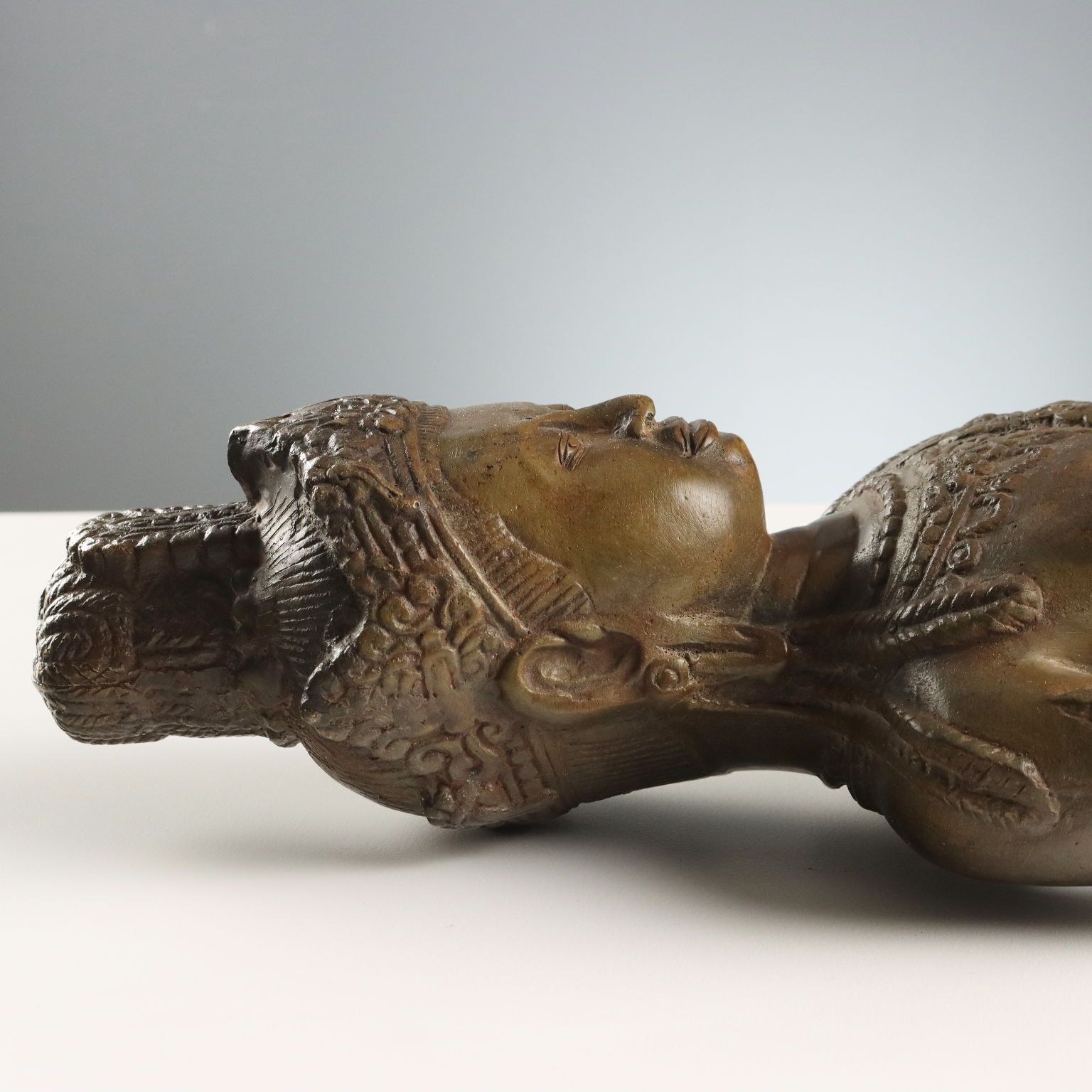 photo furniture Antique Bronze Sculpture Bodhisattva Cambodia XX Century