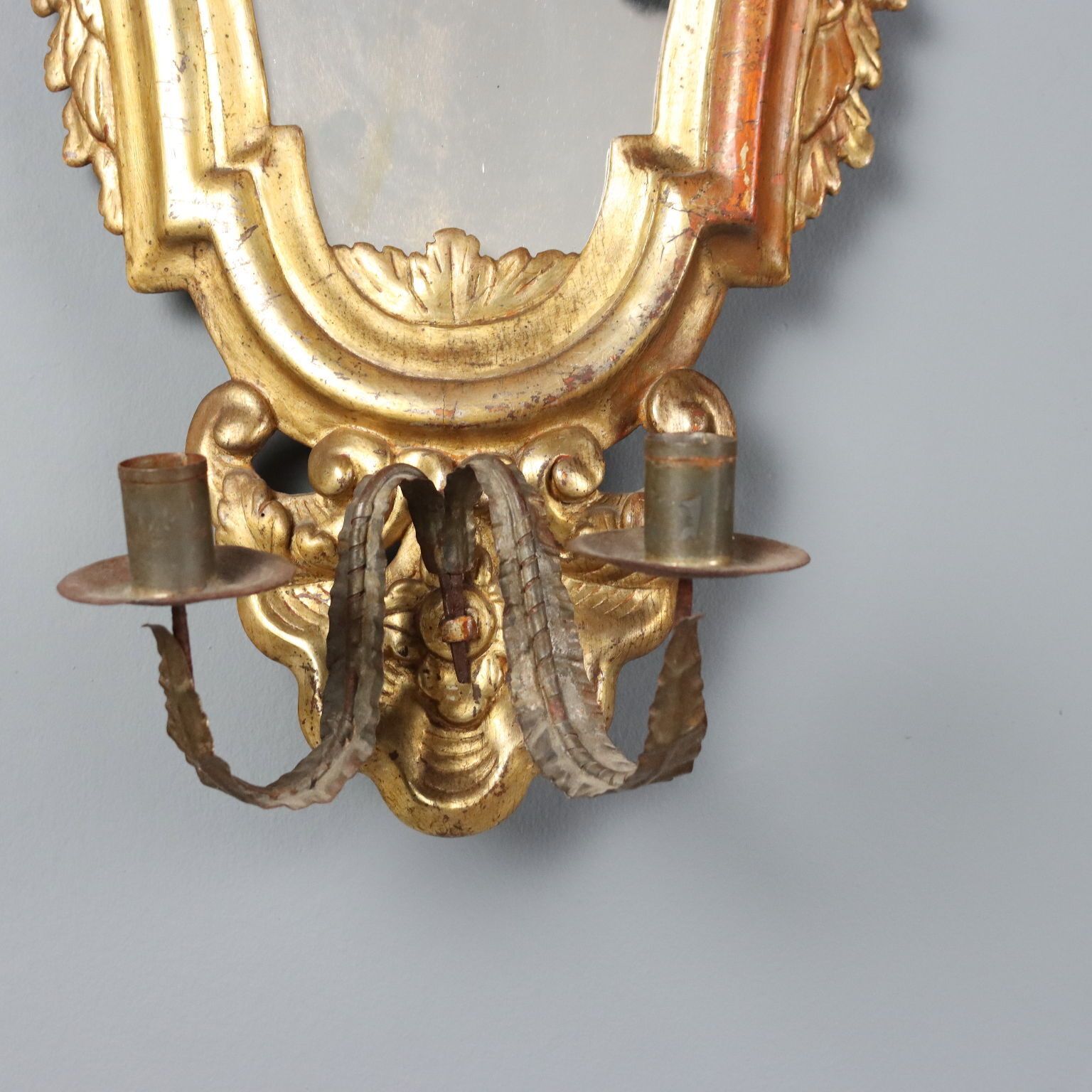 photo furniture Small Antique Mirrors Gilded Wood Iron Italy XVIII Century