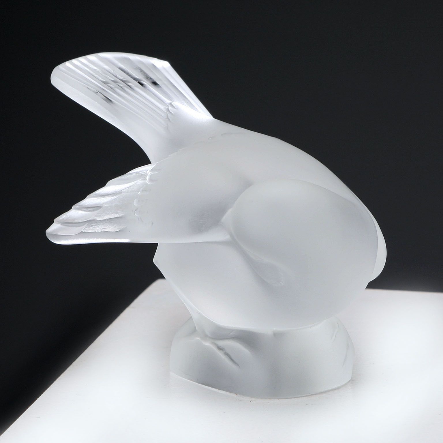 Vintage Sculpture Lalique Crystal Bird France XX Century photo for sale