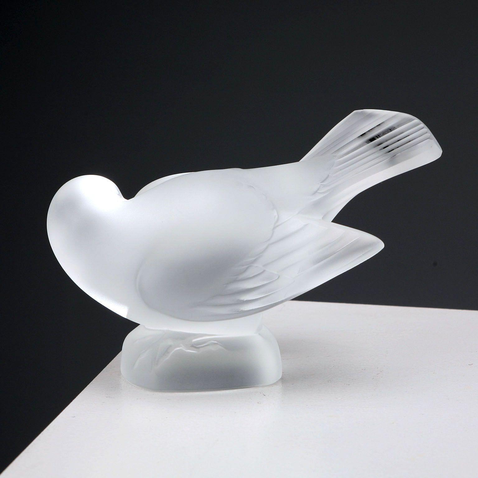 Vintage Sculpture Lalique Crystal Bird France XX Century photo Home Decor