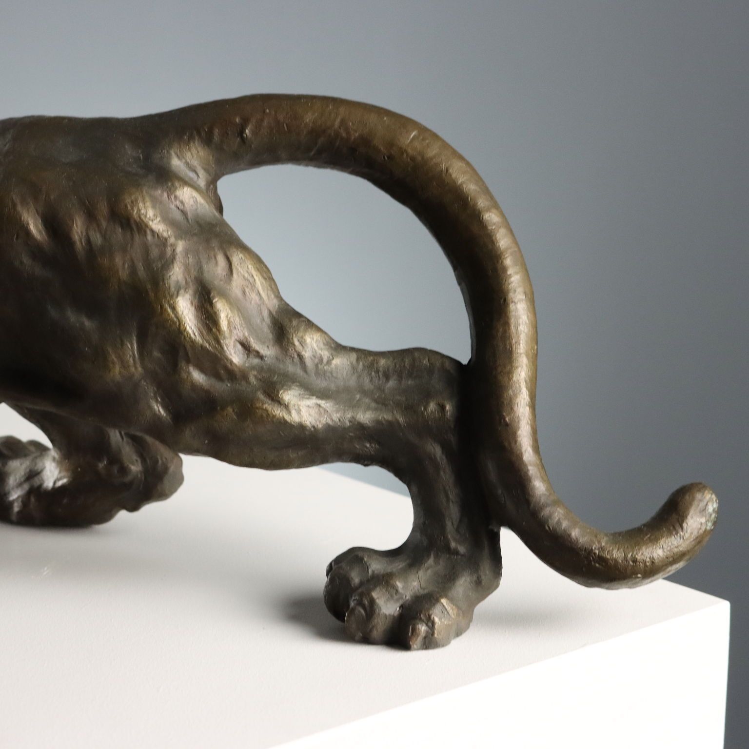 Modern Sculpture Bronze Panther Italy XX Century photo vinterior