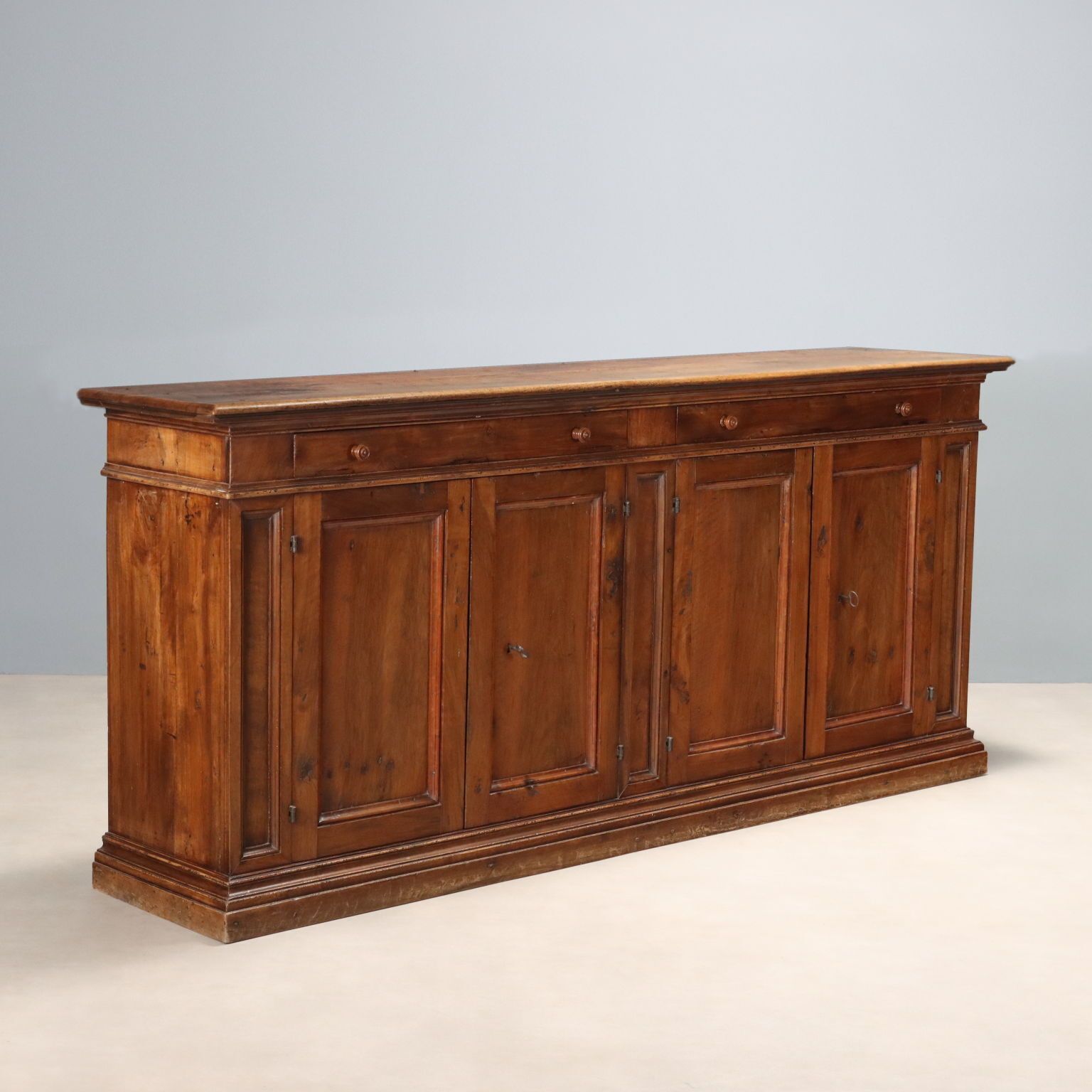 Baroque Cupboard Walnut Drawers XIX Century