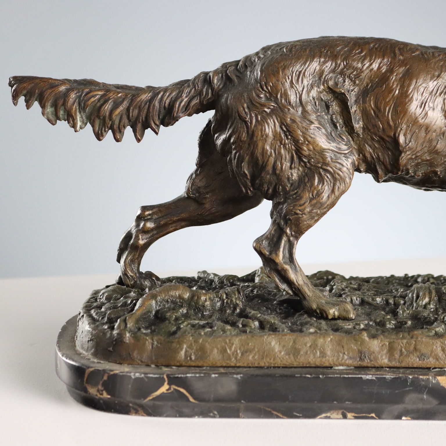 Bronzen sculptuur van een staande jachthond, Pierre Jules Mène, 19e eeuw photo 300.0