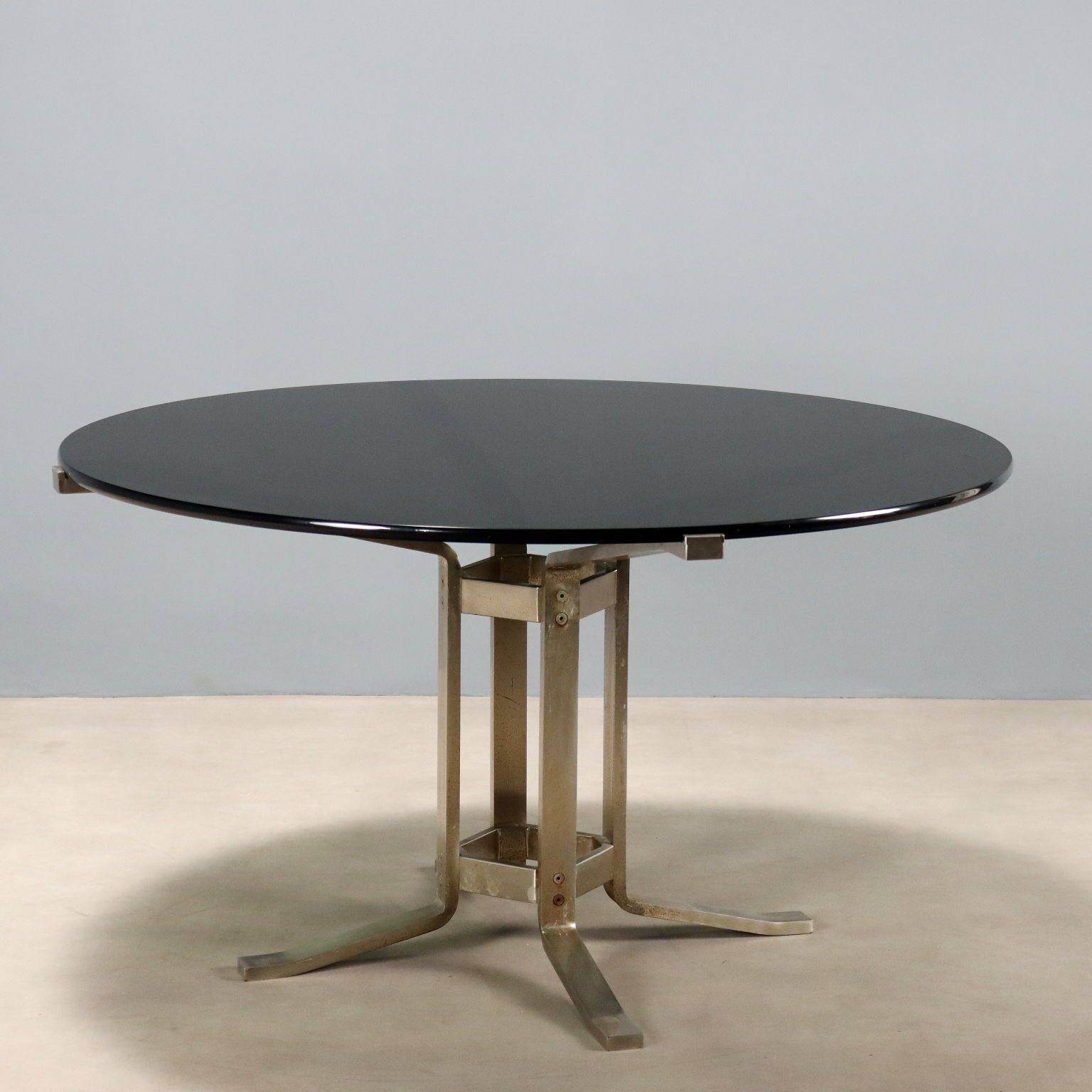 Vintage Formanova Table Metal Glass Design G. Moscatelli