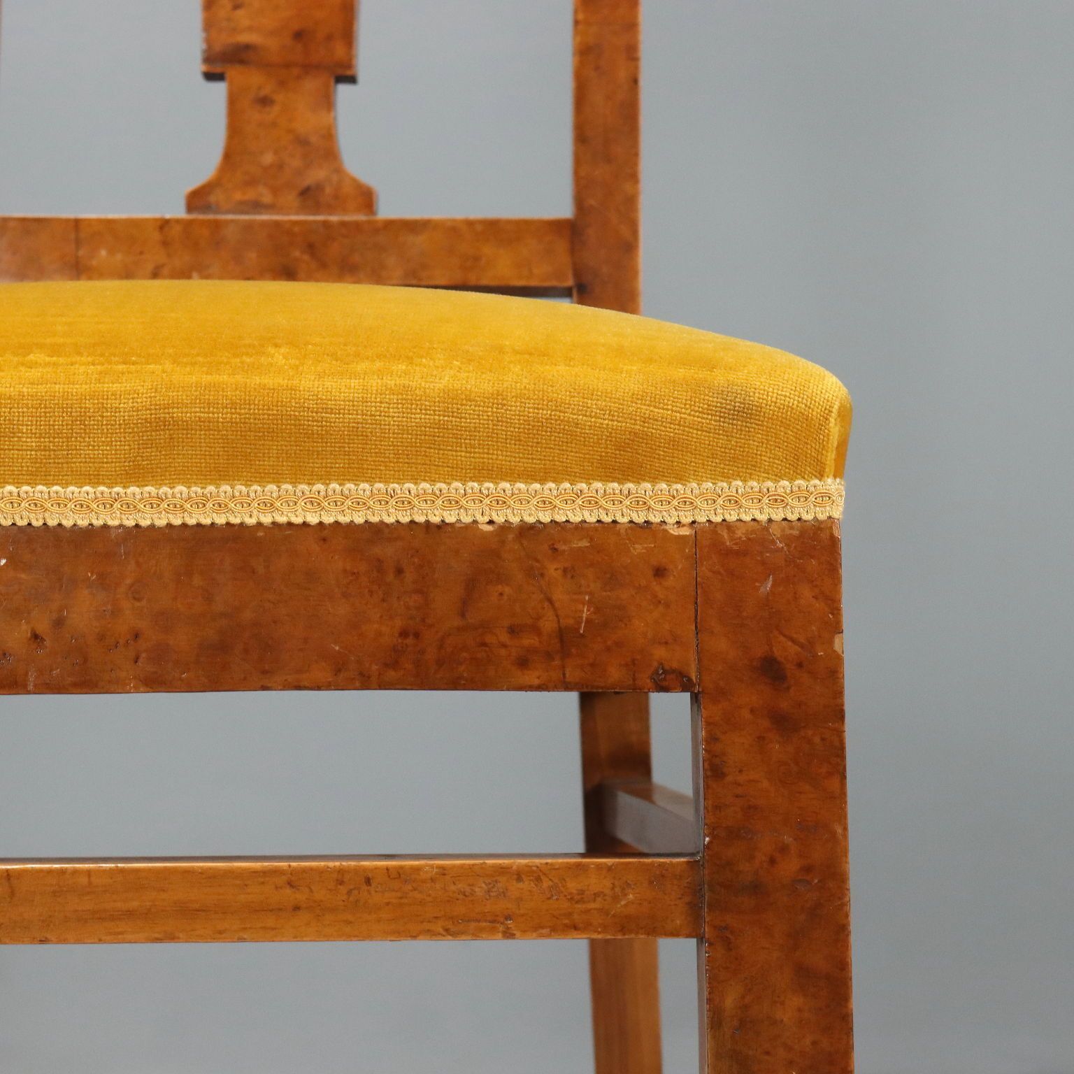 Art Deco stoelen, wortelnoten fineer, Italië, 20e eeuw photo vinterior