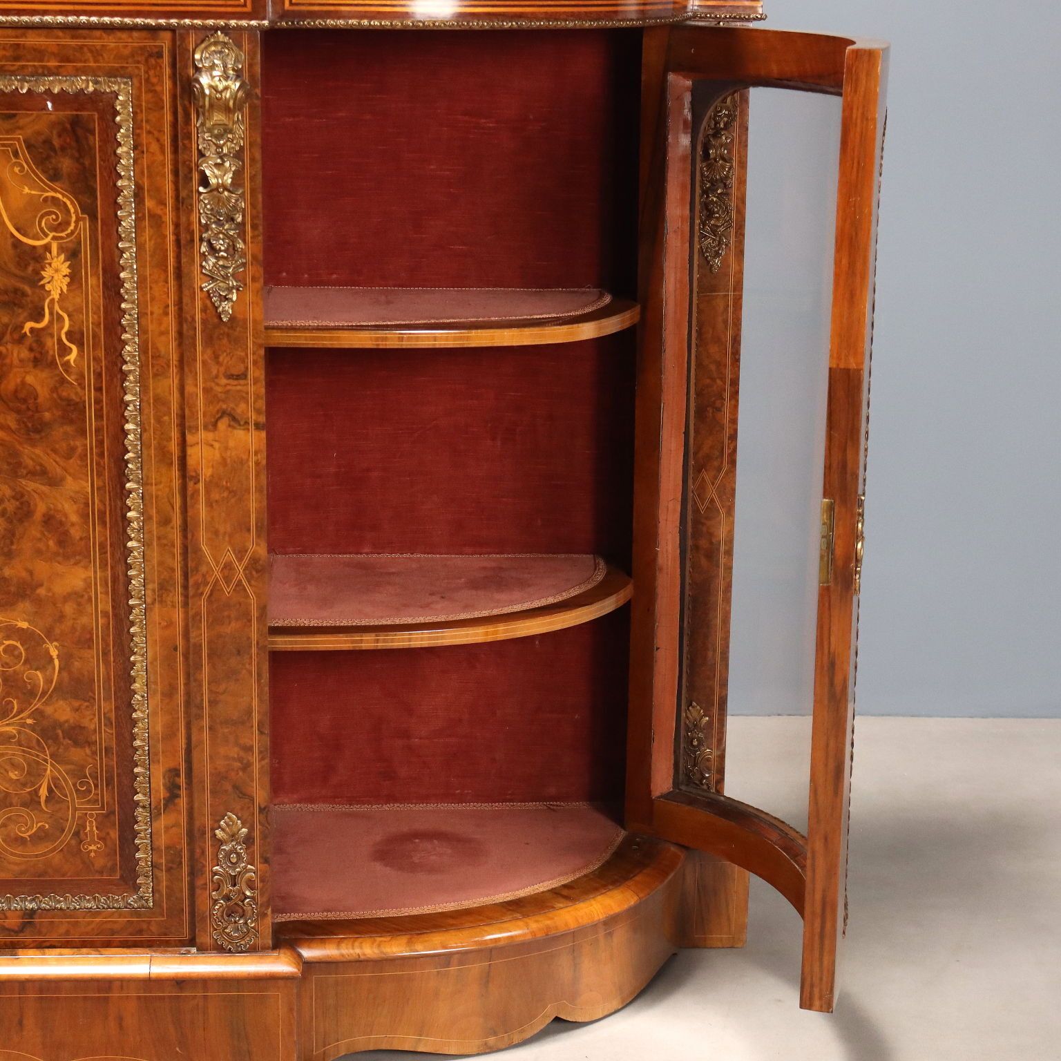 Antique Cabinet Walnut Burl Inlays United Kingdom XIX Century photo 2740.0