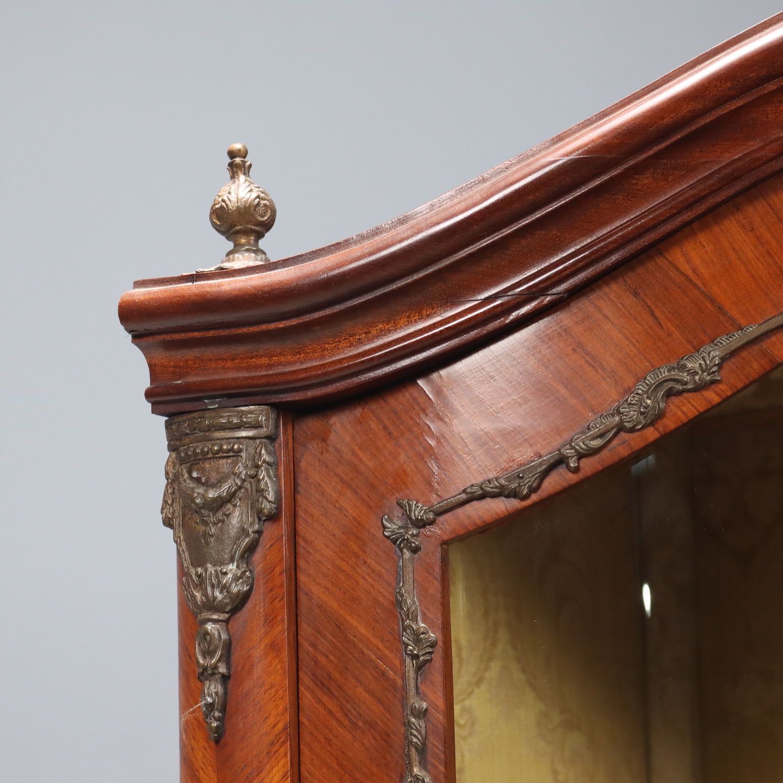 Antieke Hoekkast Napoleon III Bois de Rose Italië 19e Eeuw photo vinterior