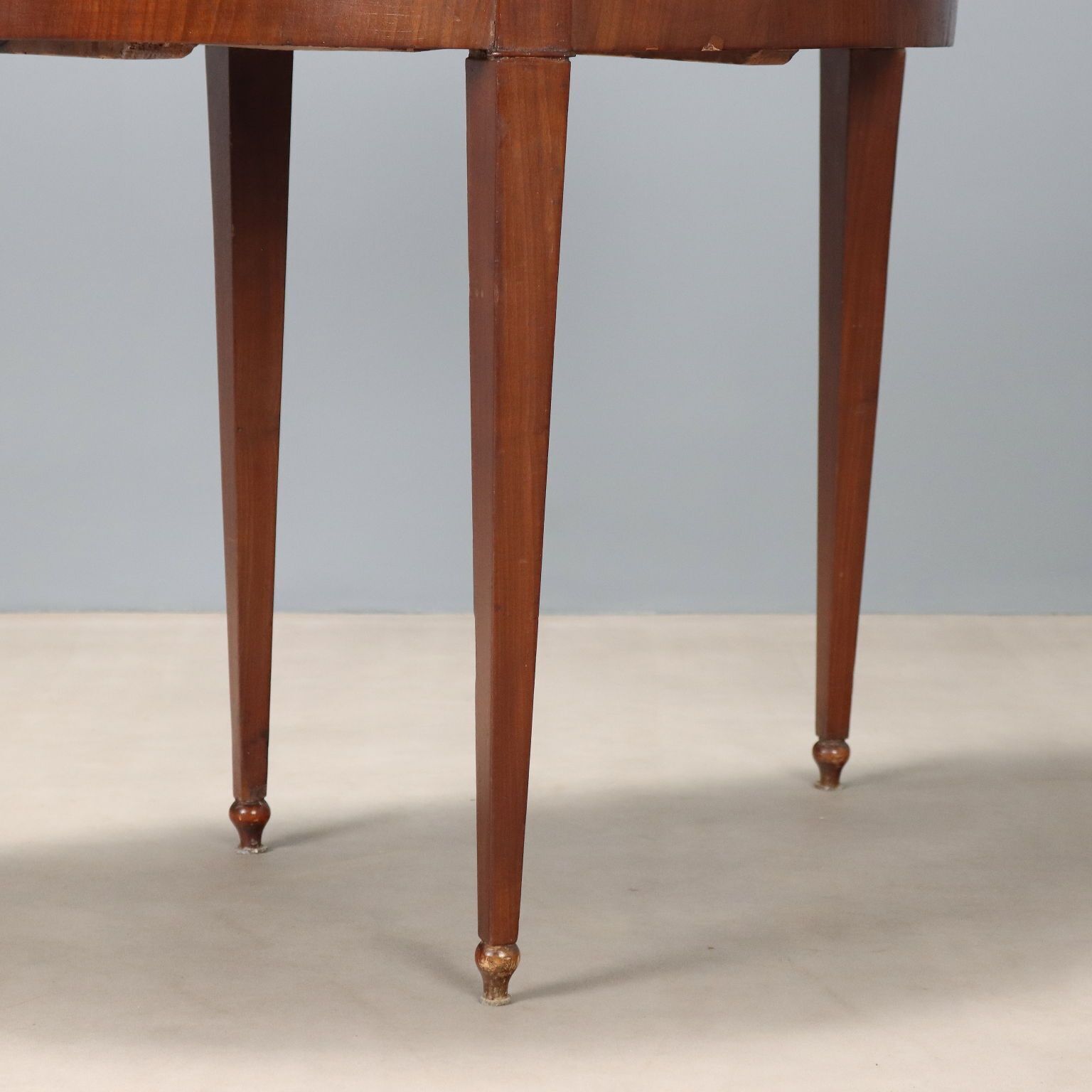 Antieke Halfronde Console Mahonie Openbaar Blad 19e Eeuw photo vinterior