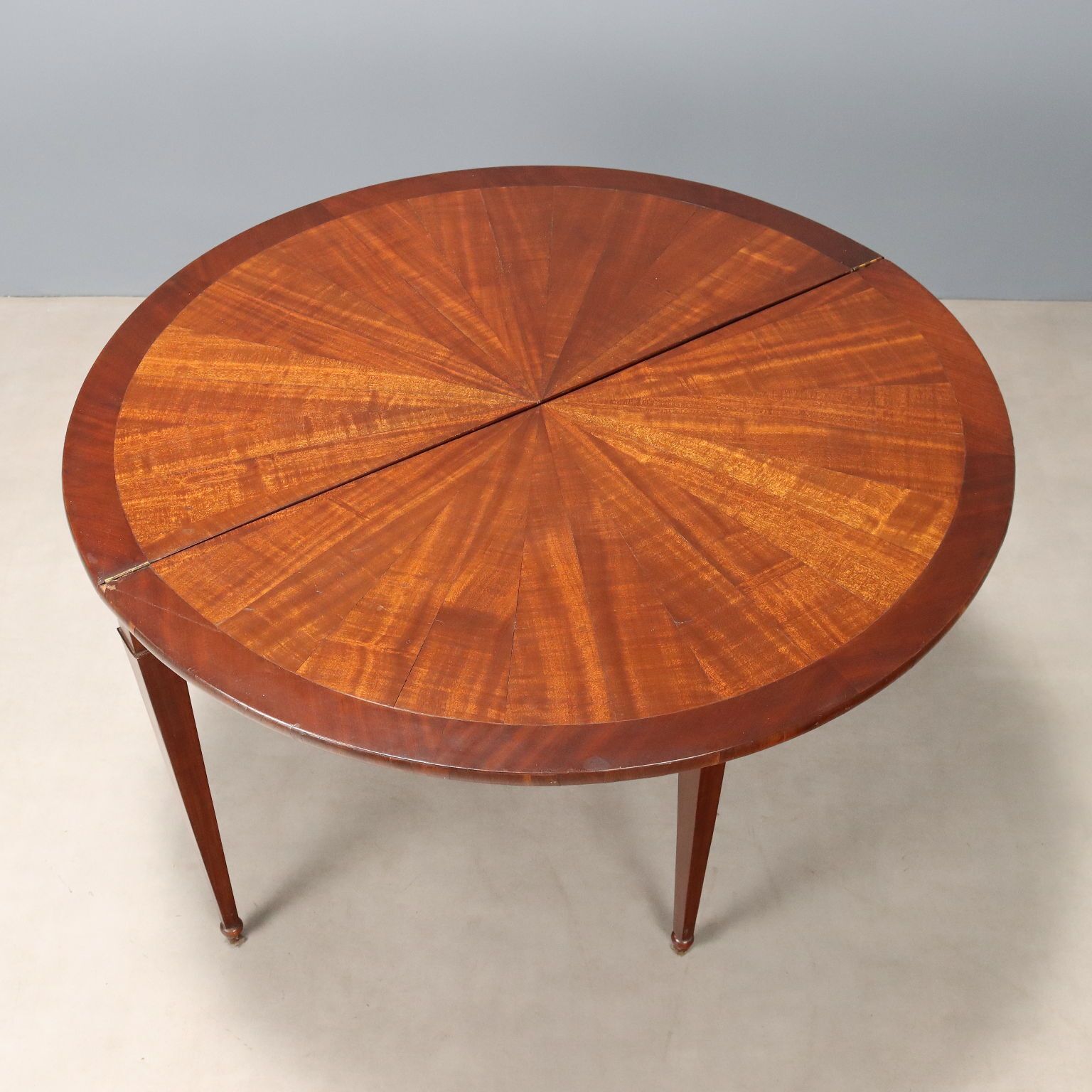 photo furniture Antique Half Moon Console Mahogany Openable Top XIX Century