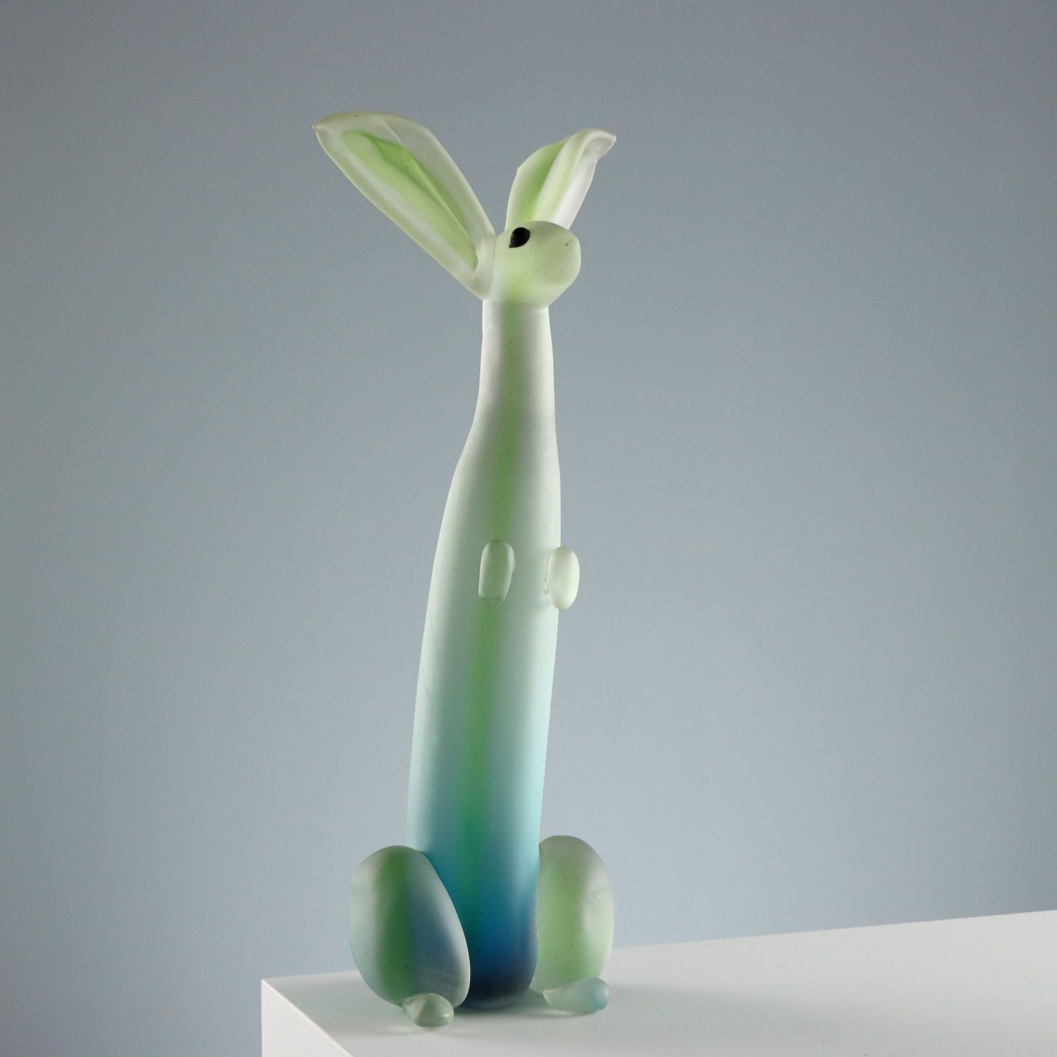 Lapin en verre de Murano dans le style de la Manifattura di Seguso