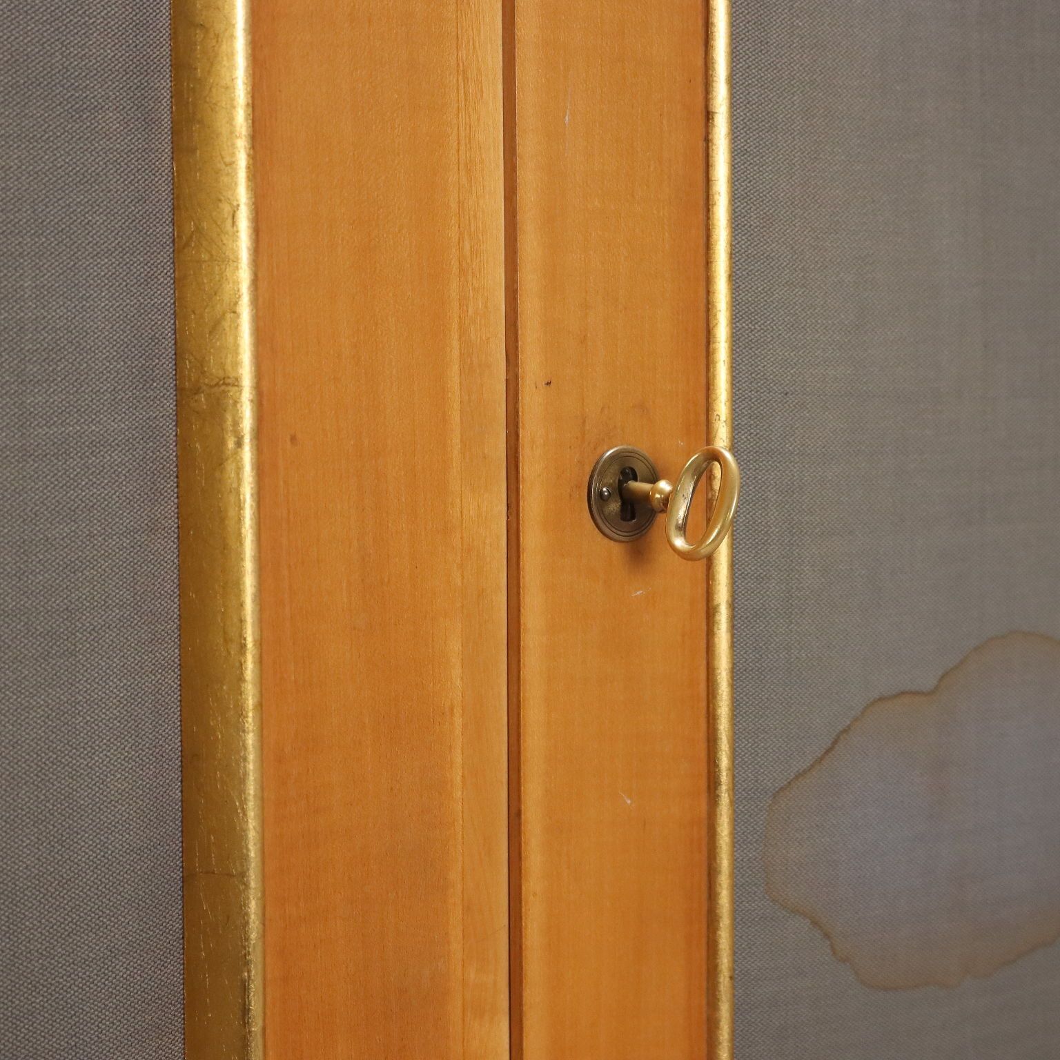 Furniture Vintage Wardrobe Maple Veneer Design Italy 1950s photo