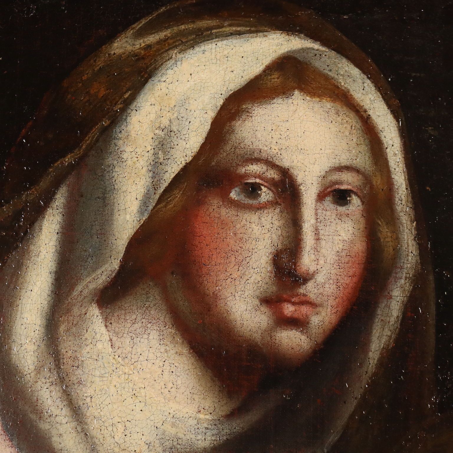 Tableau d'époque Vierge à l'Enfant, huile sur toile, XVIIIe siècle photo Art