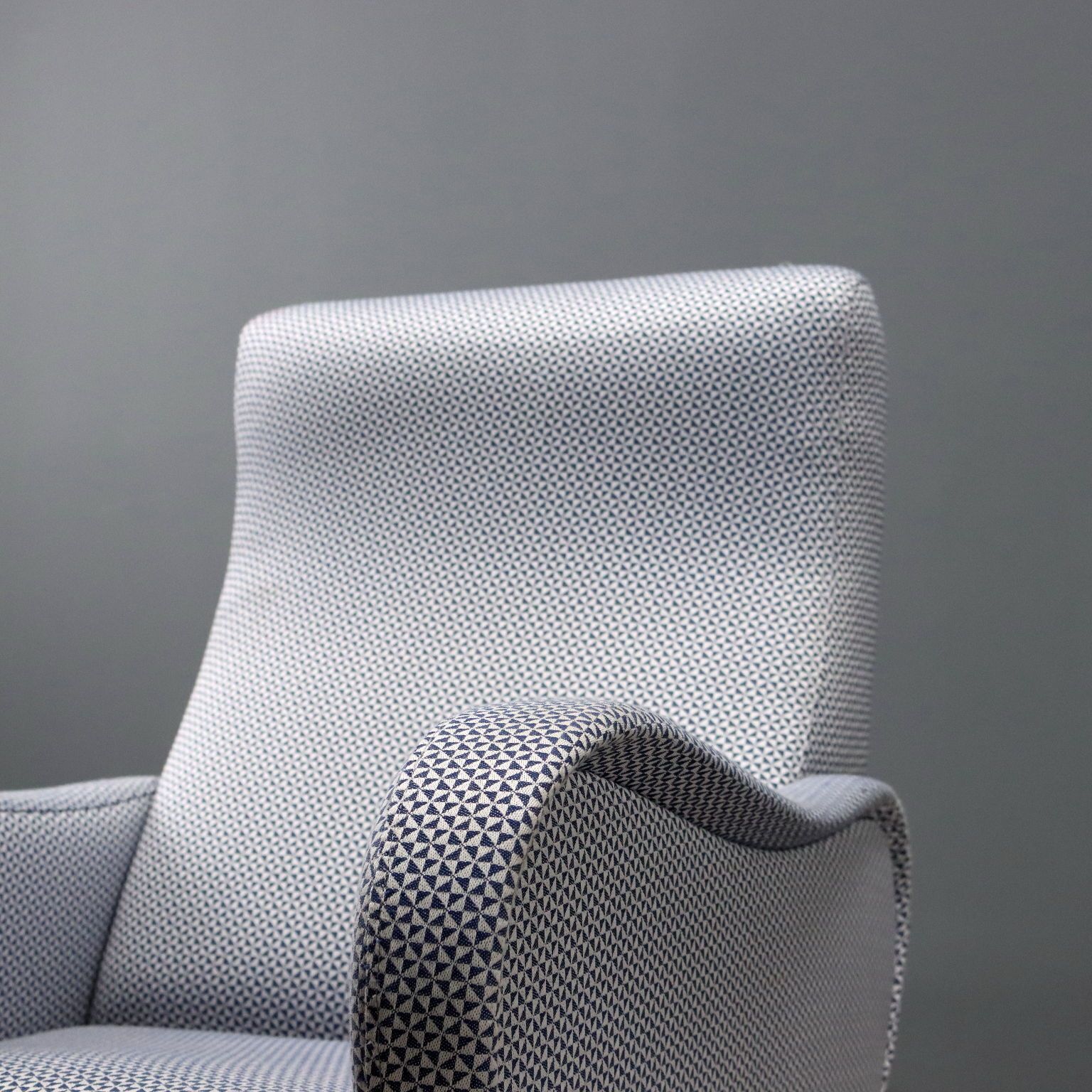 Vintage Armchair Foam Fabric Metal Design Italy 1960s photo Furniture