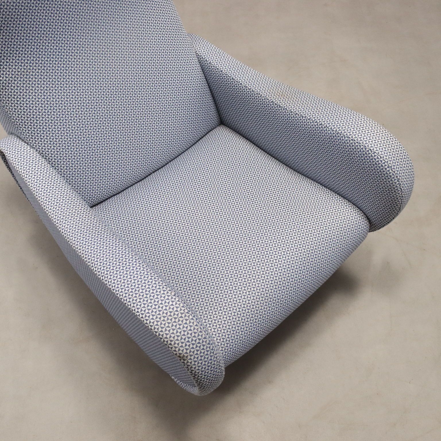 Vintage Armchair Foam Fabric Metal Design Italy 1960s photo vintage