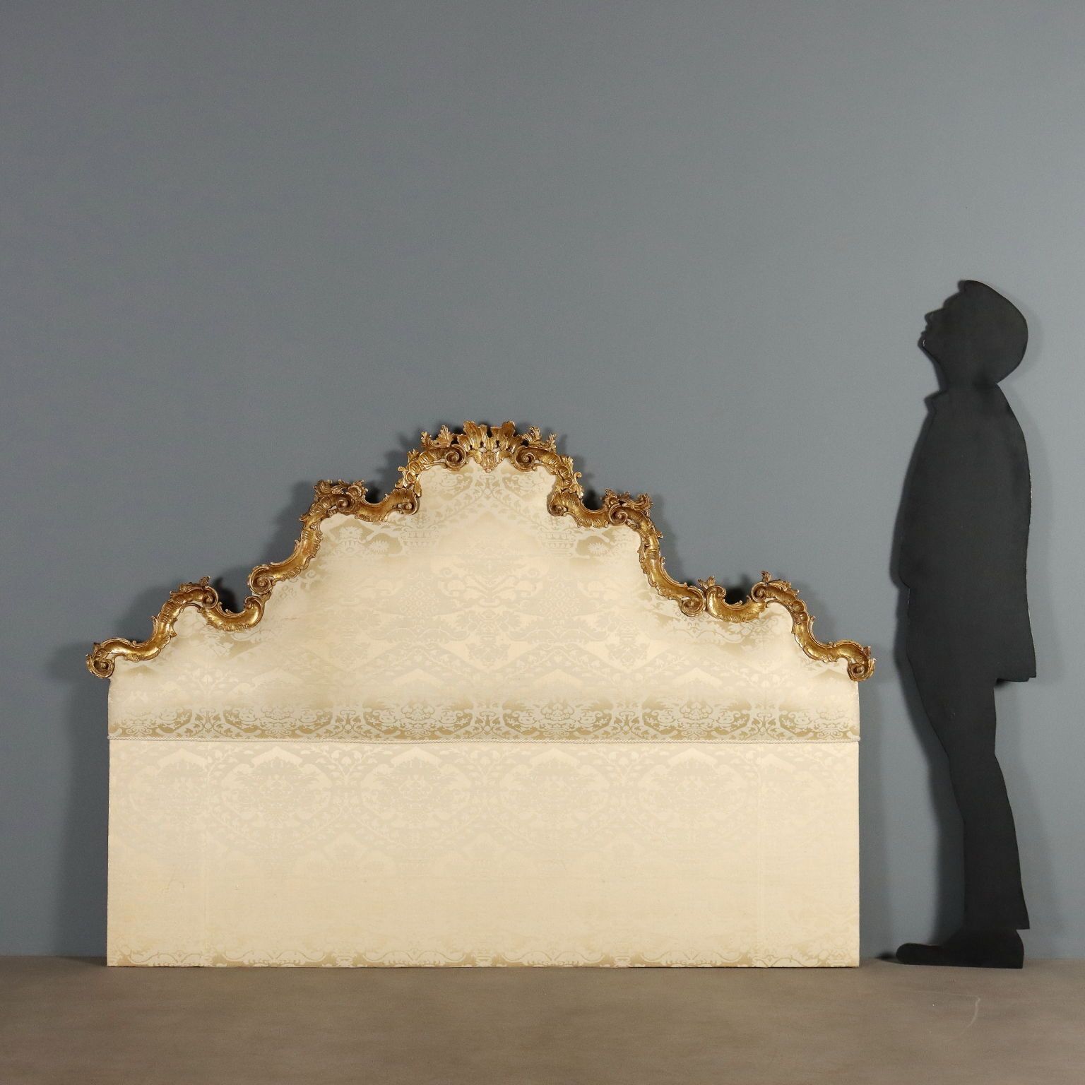 Antique Headboard Carved Lacquered Wood XX Century photo for sale