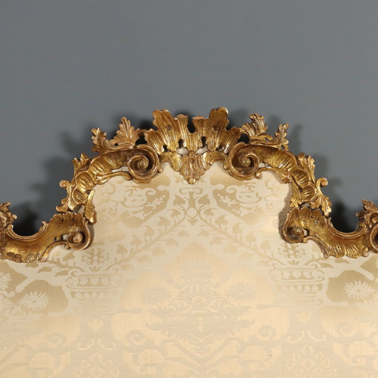 Antique Headboard Carved Lacquered Wood XX Century photo Furniture