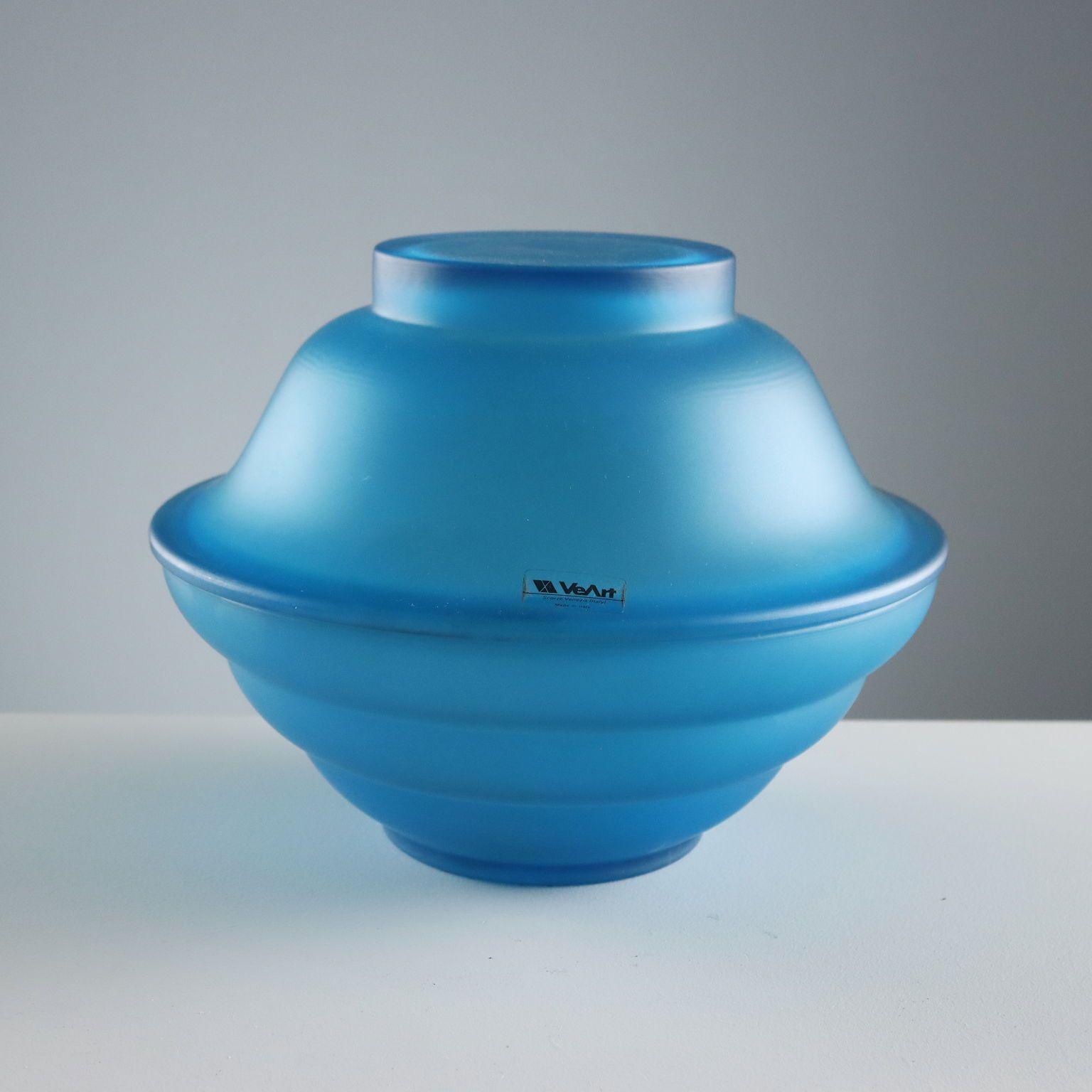 Bol et soucoupes en verre de Murano vintage VeArt, Italie, années 1970 photo for sale
