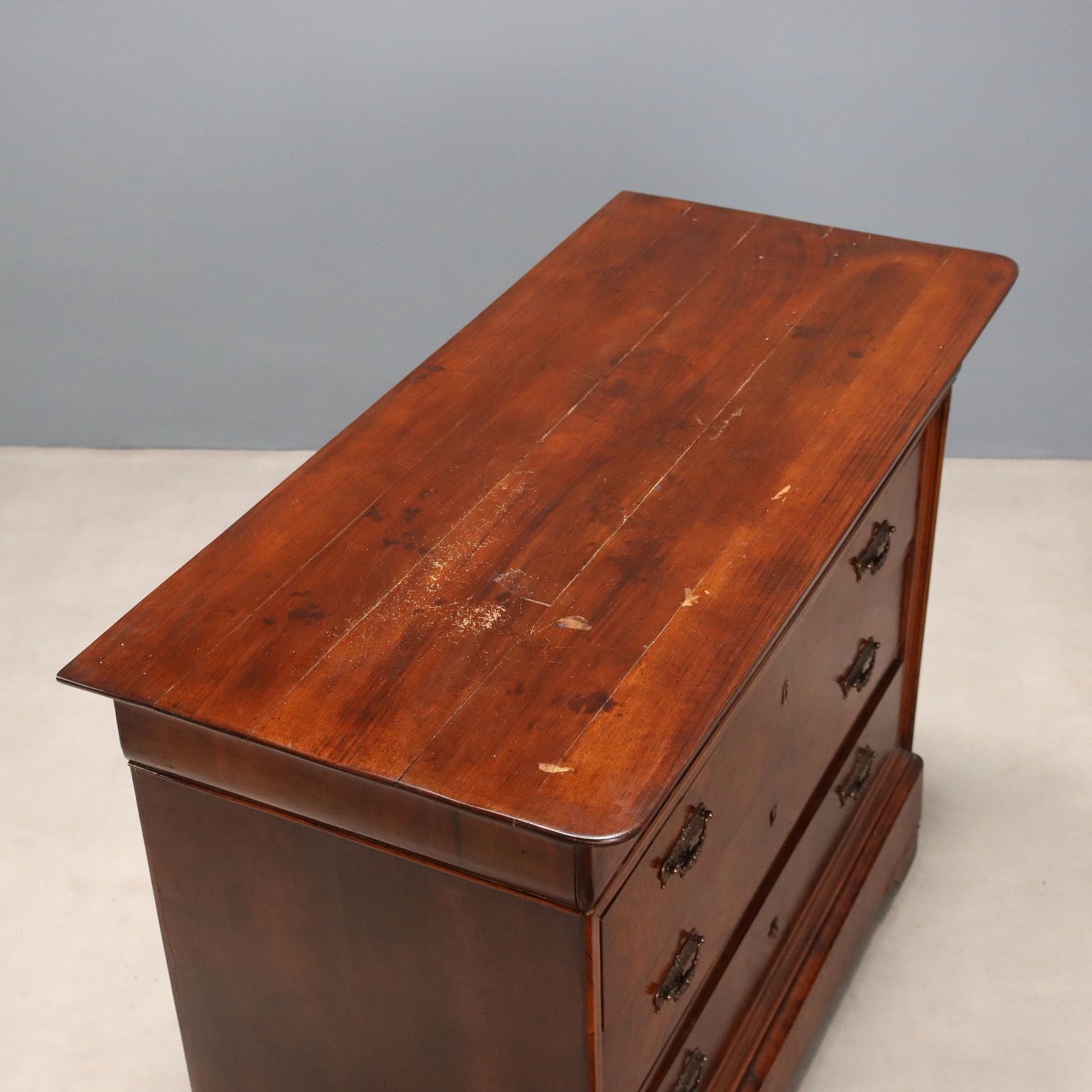 photo for sale Antique Chest Of Drawers Charles X Walnut Oak 4 Drawers XIX Century