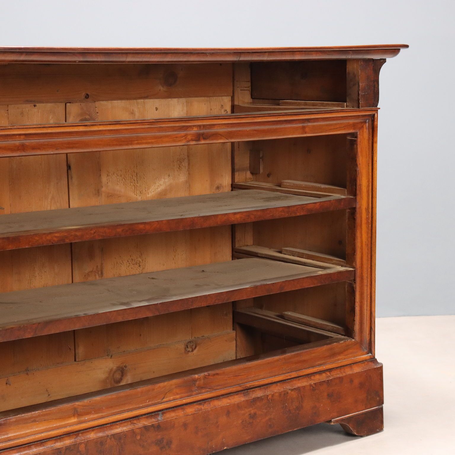 Furniture Antique Chest Of Drawers Charles X Walnut Oak 4 Drawers XIX Century photo
