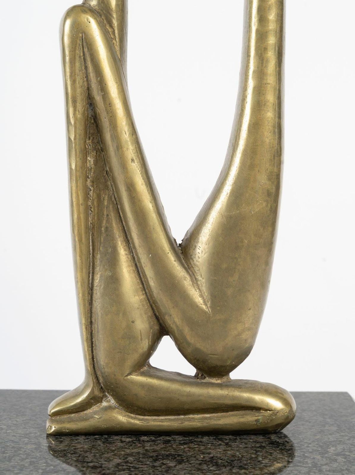 Patina Finished Bronze Sculpture With A Granite Base, Circa 1950, 20th Century. photo for sale