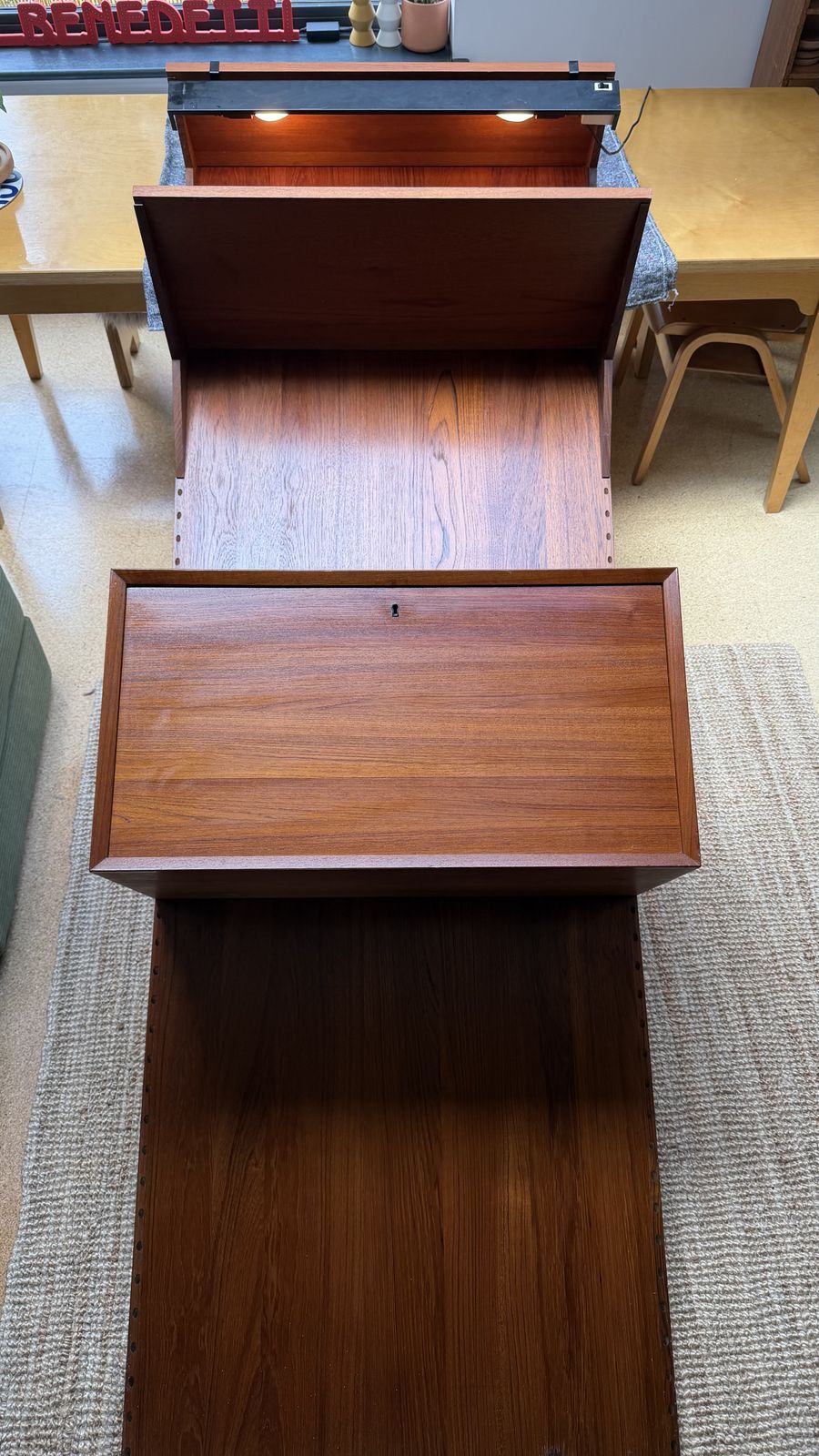 Cadovius Cado Teak 1 Bay Modular Wall Mounted Storage Mid Century